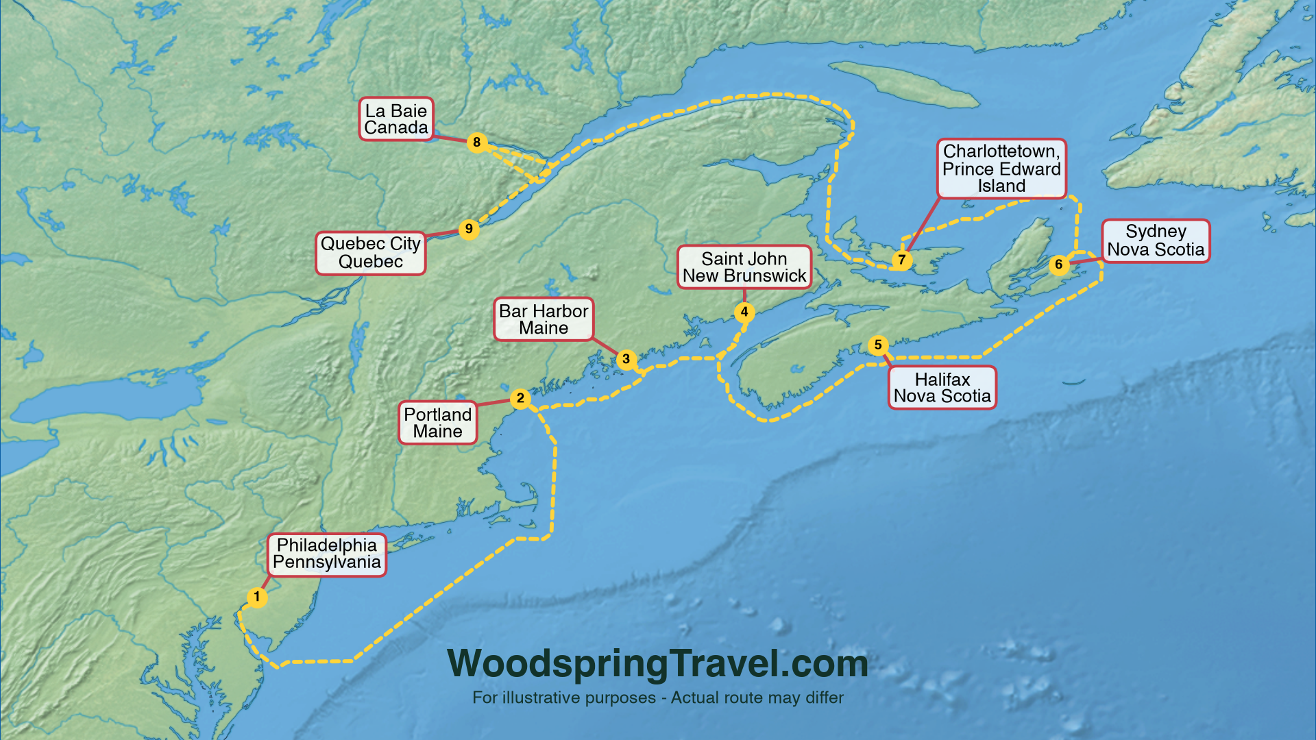 Route Illustration - Actual route may differ