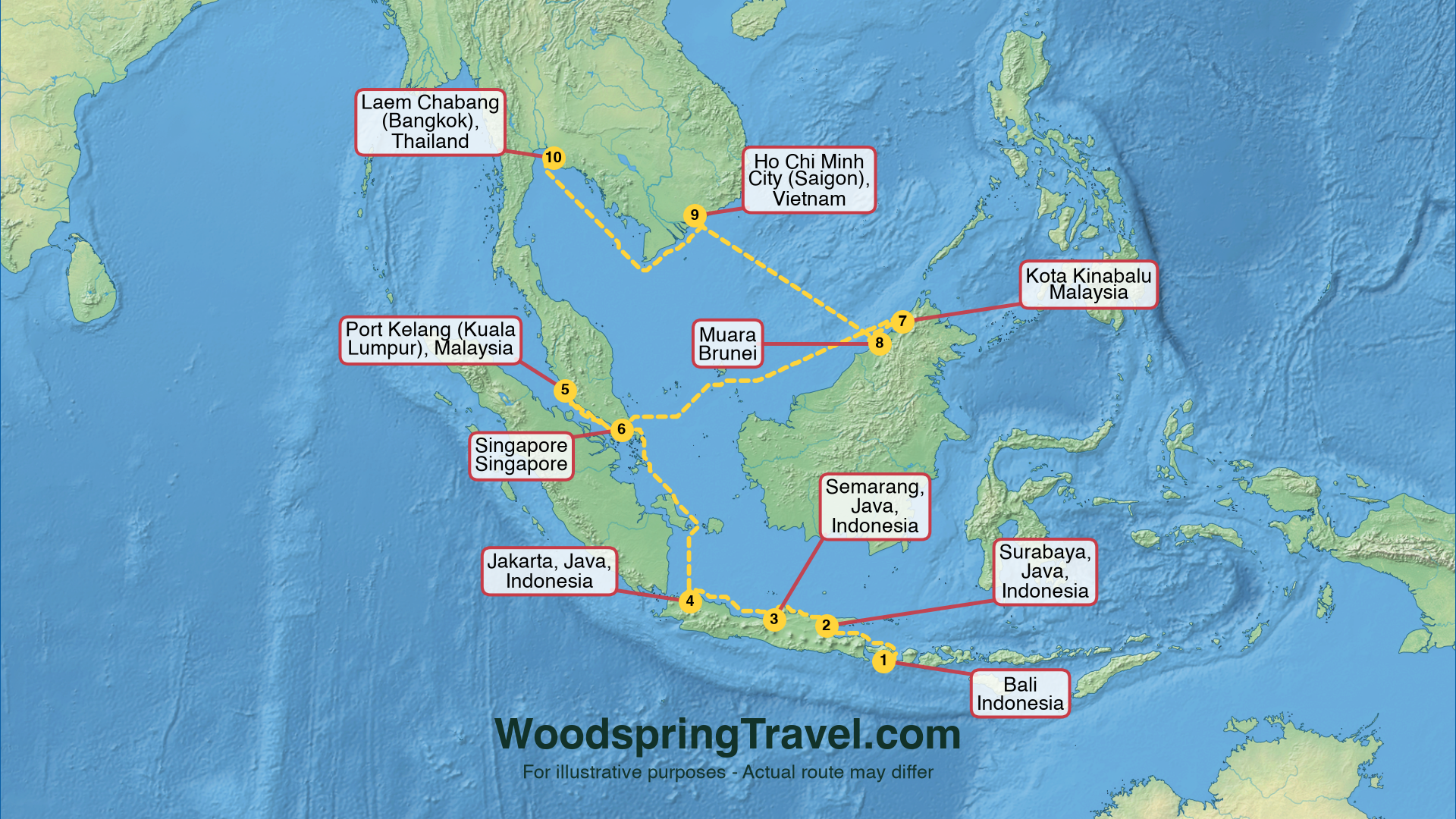 Route Illustration - Actual route may differ