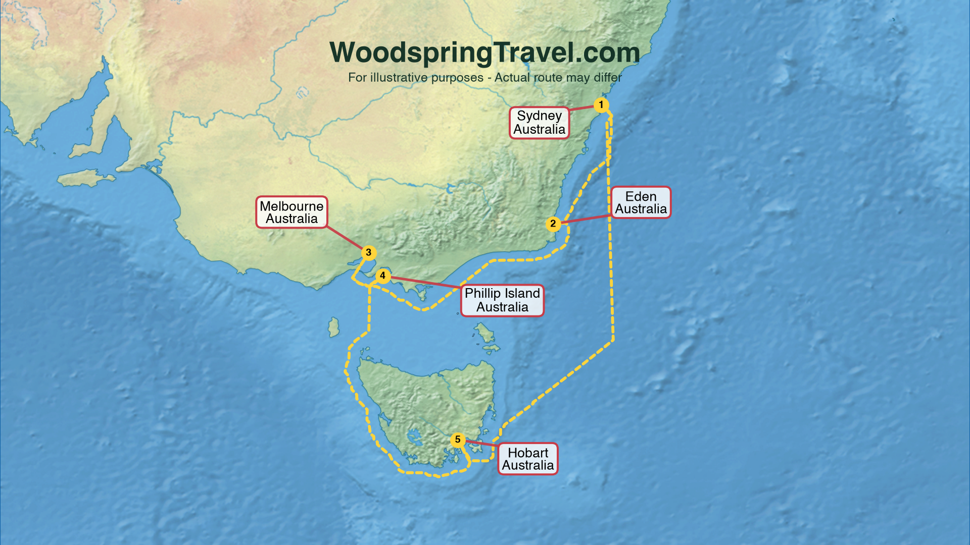 Route Illustration - Actual route may differ