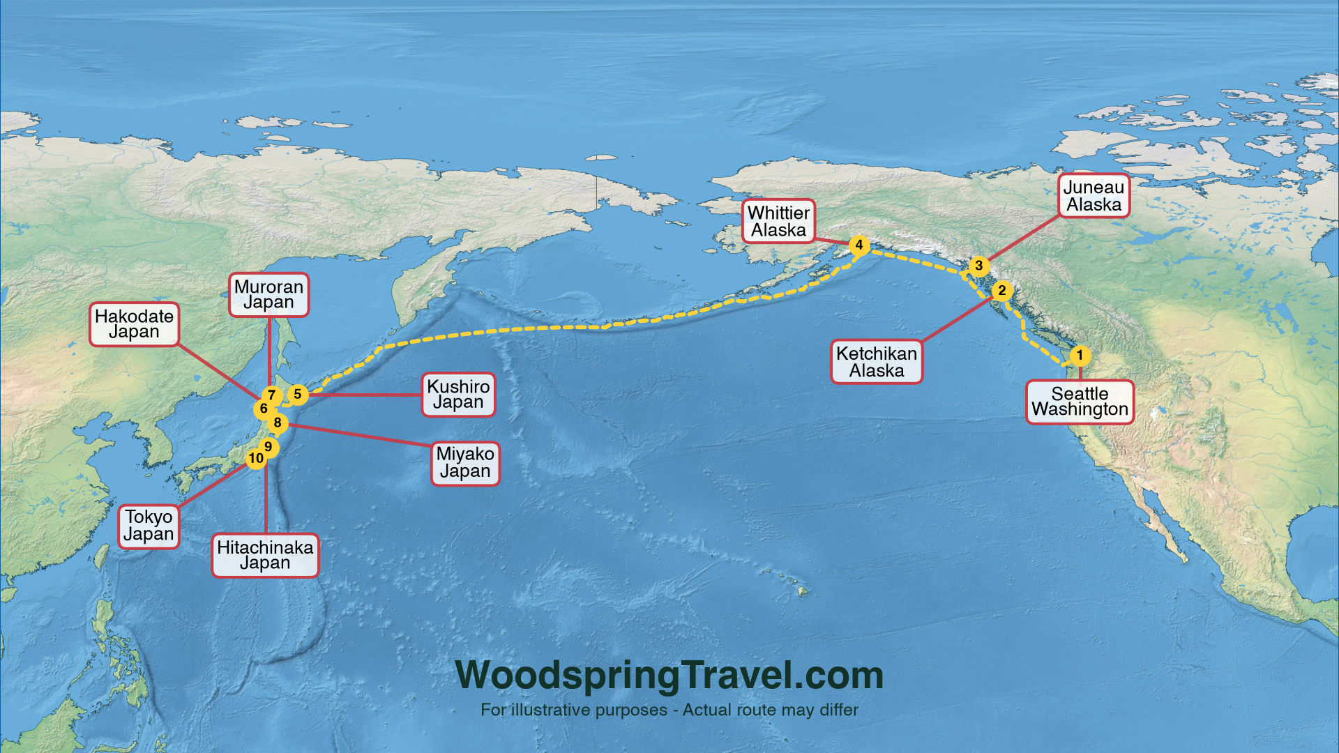 Route Illustration - Actual route may differ
