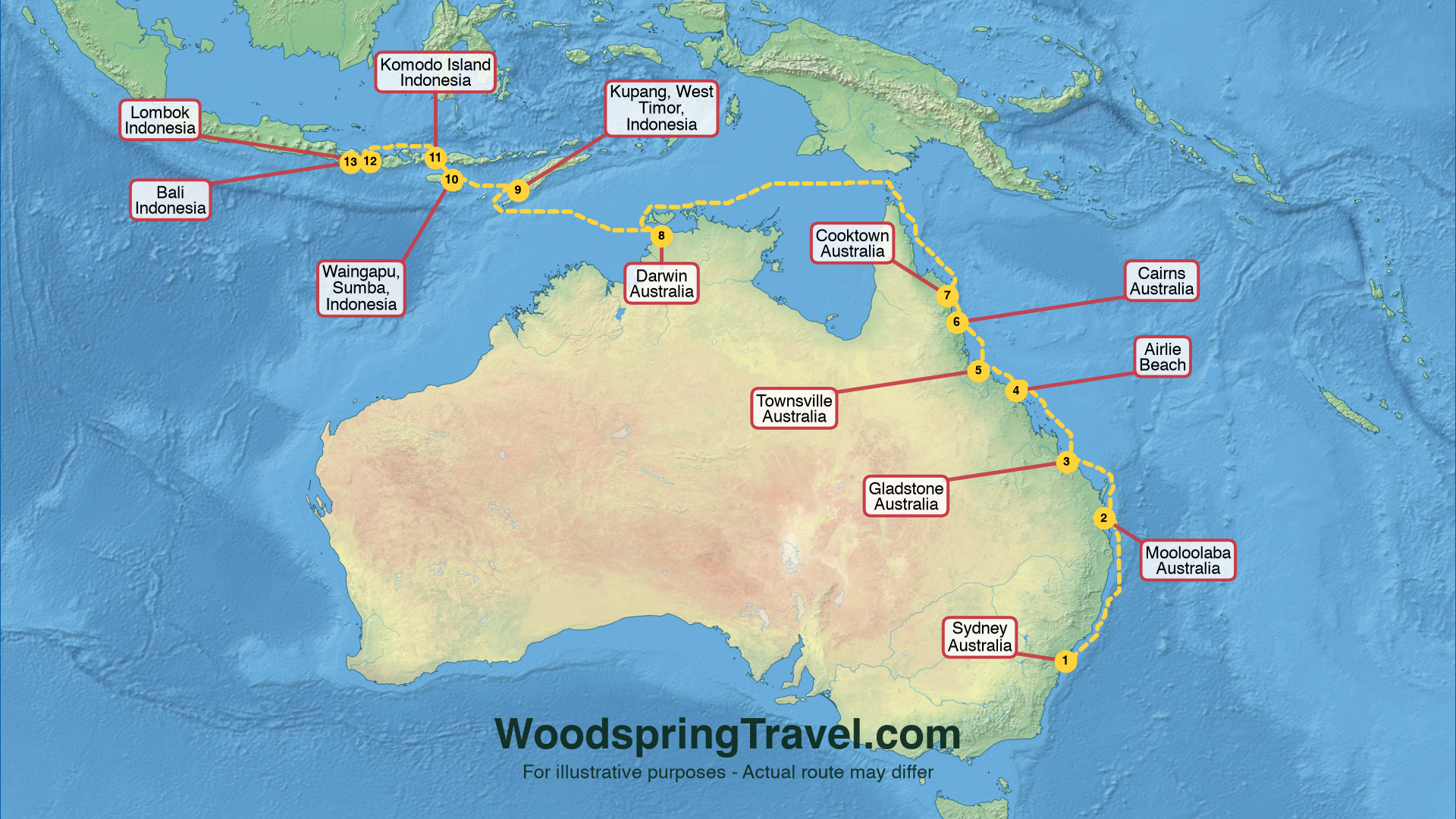 Route Illustration - Actual route may differ