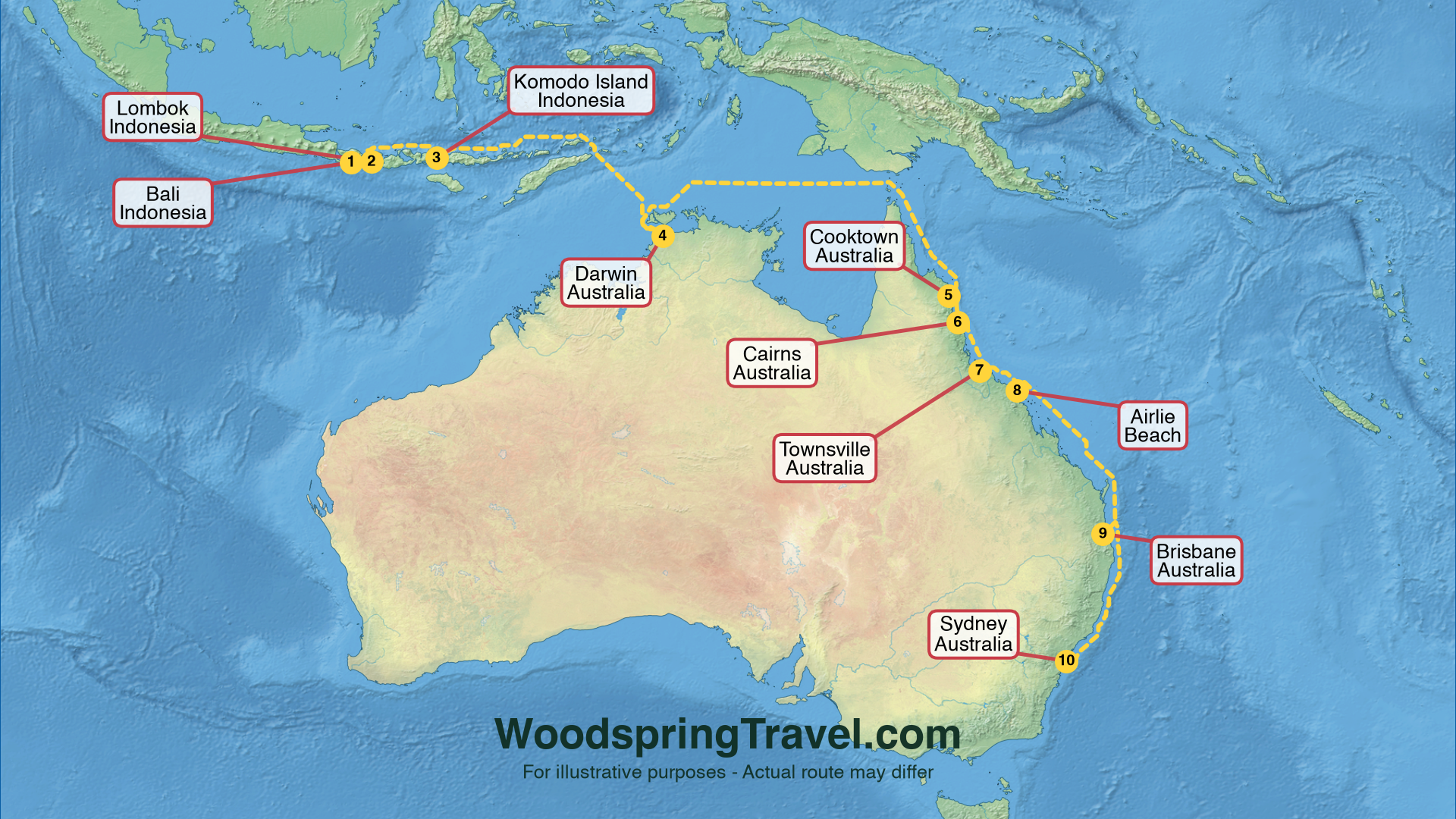 Route Illustration - Actual route may differ