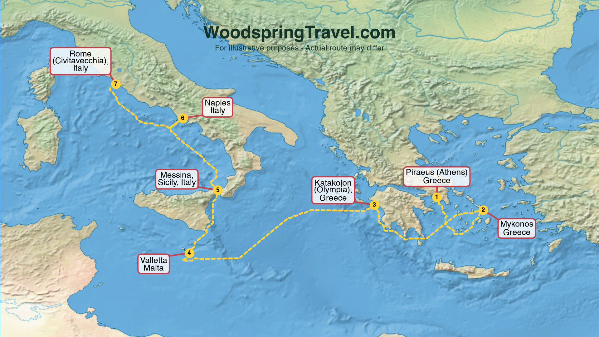 Route Illustration - Actual route may differ
