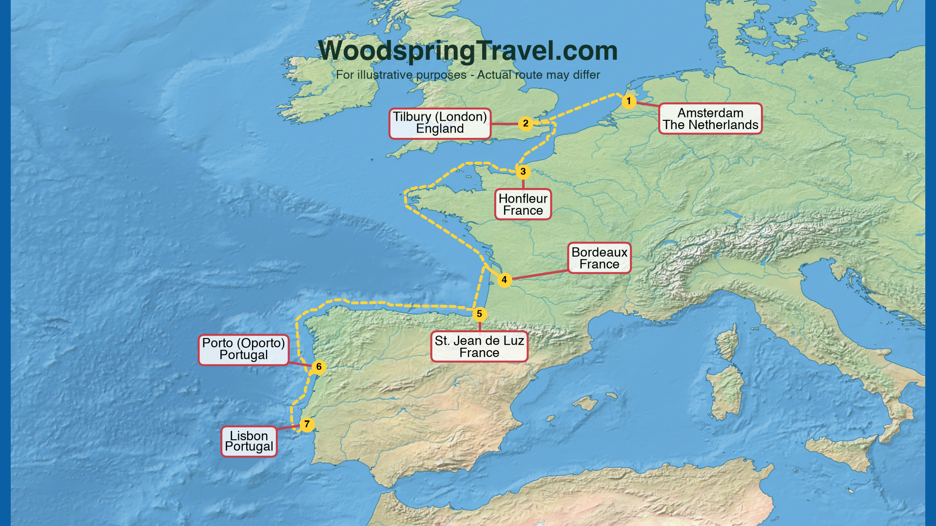 Route Illustration - Actual route may differ