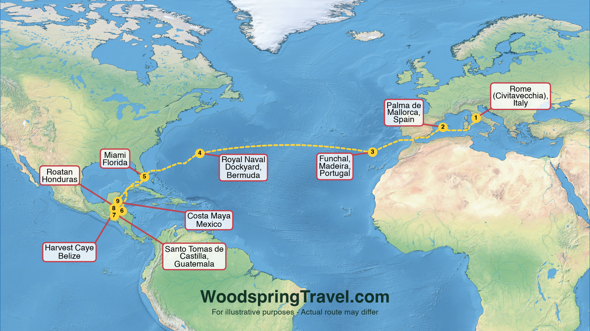 Route Illustration - Actual route may differ