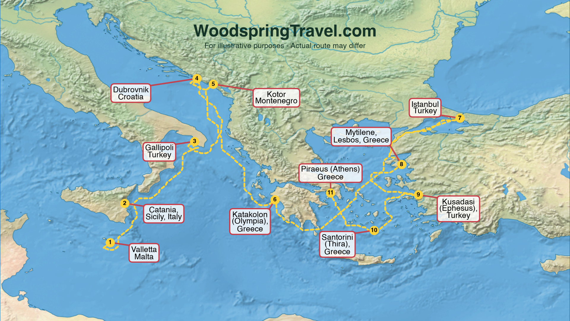 Route Illustration - Actual route may differ