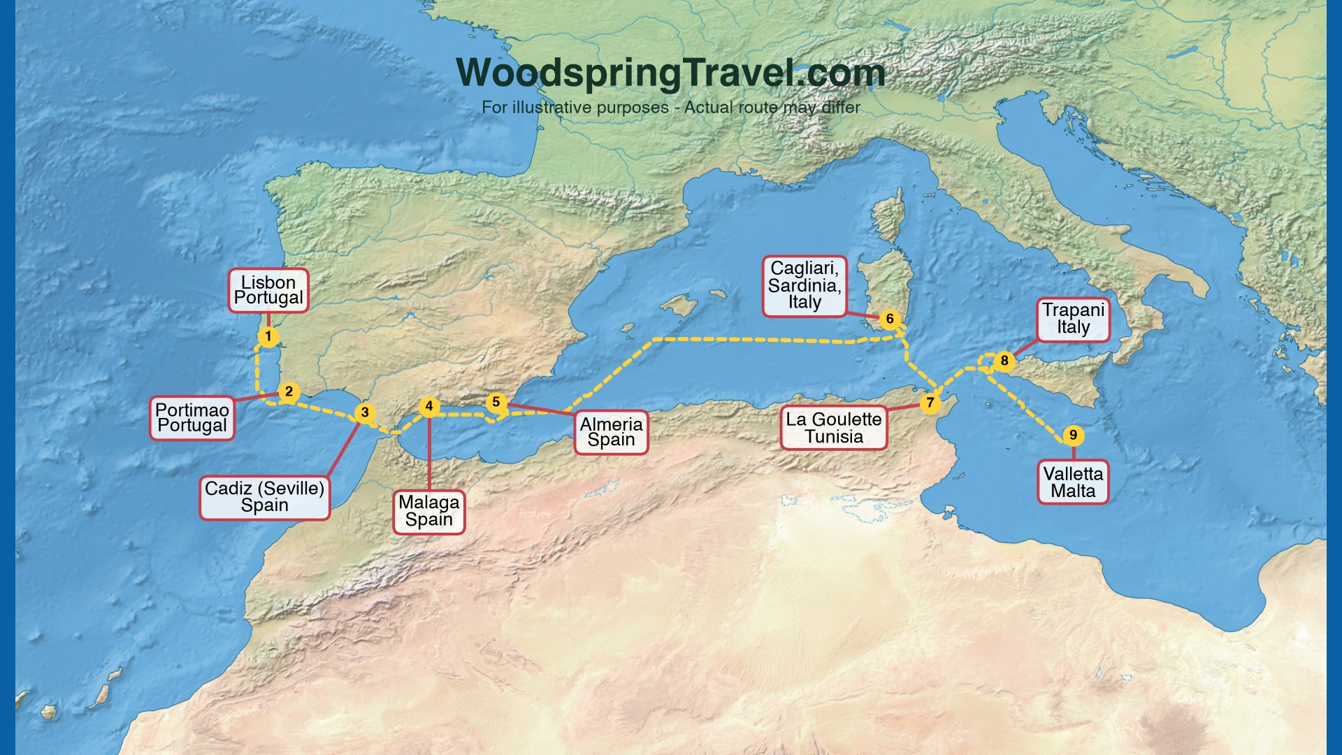 Route Illustration - Actual route may differ