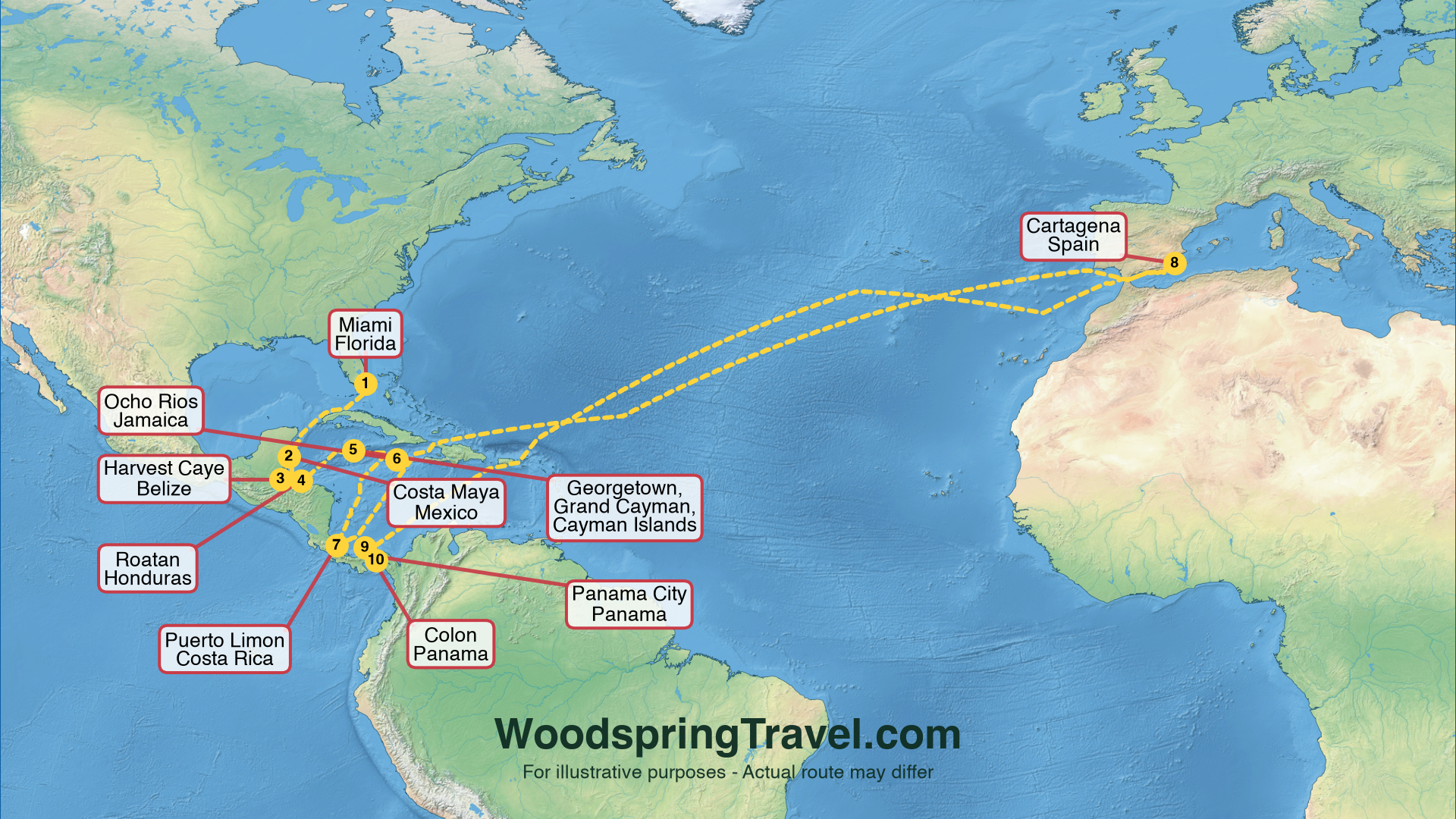 Route Illustration - Actual route may differ