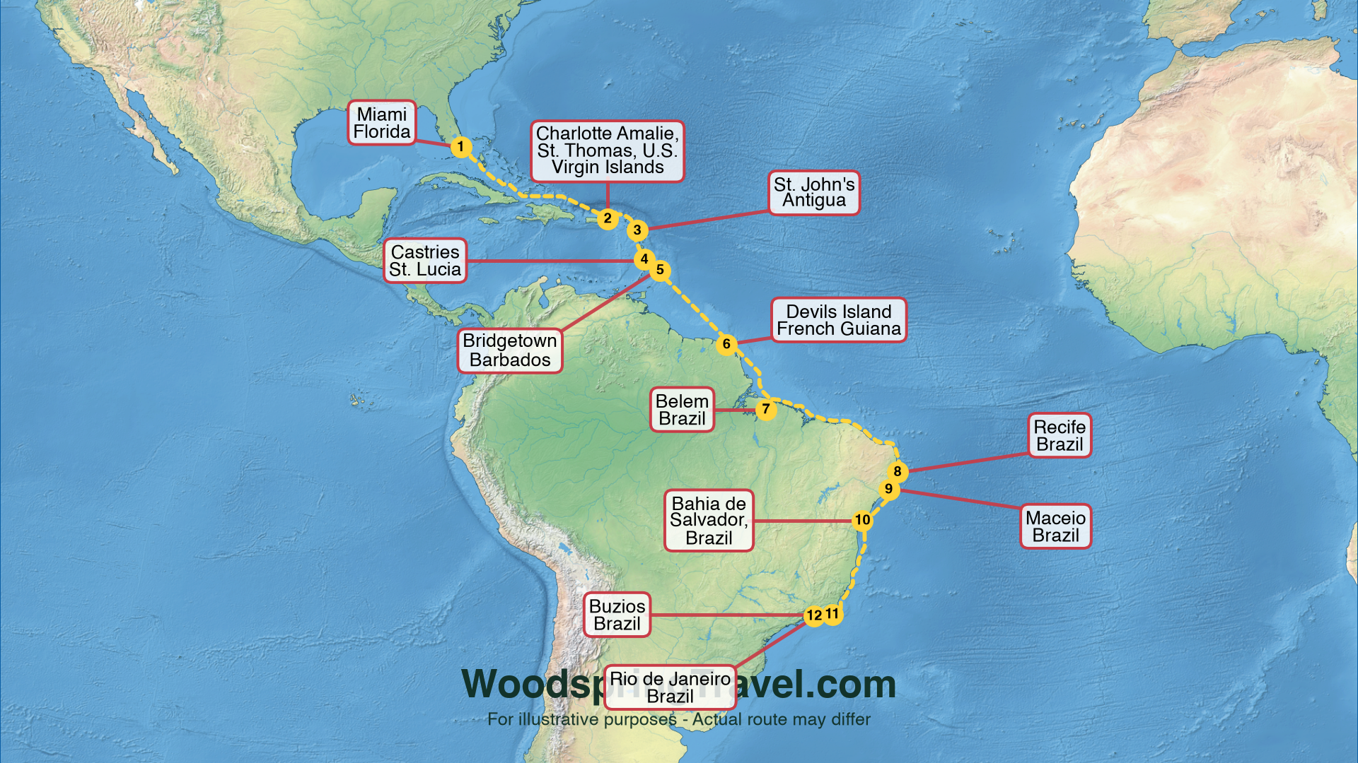 Route Illustration - Actual route may differ