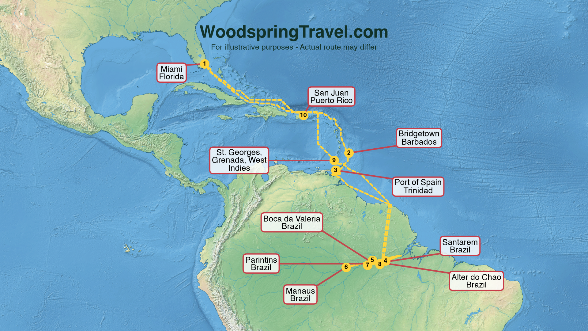Route Illustration - Actual route may differ