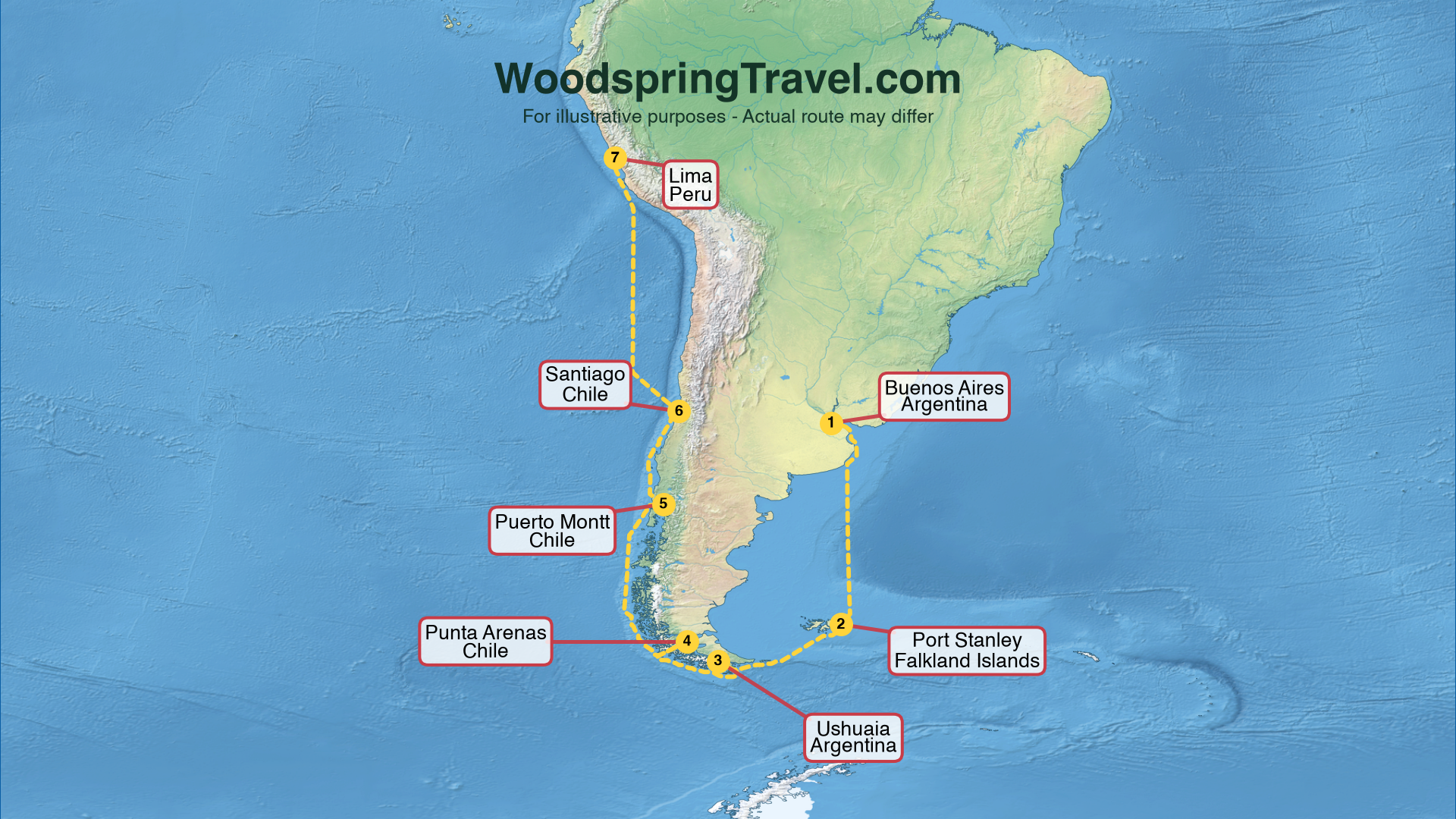 Route Illustration - Actual route may differ