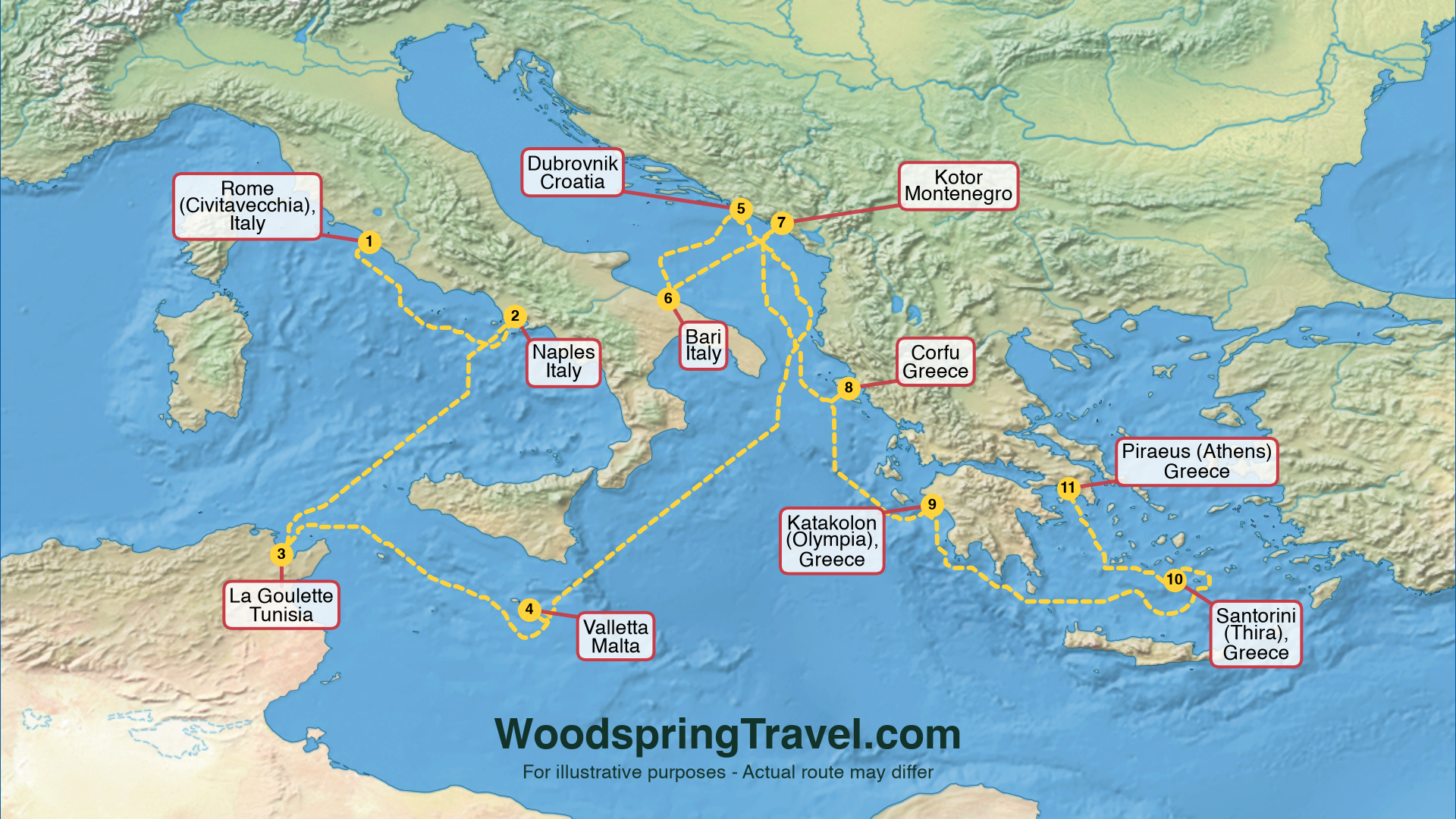 Route Illustration - Actual route may differ