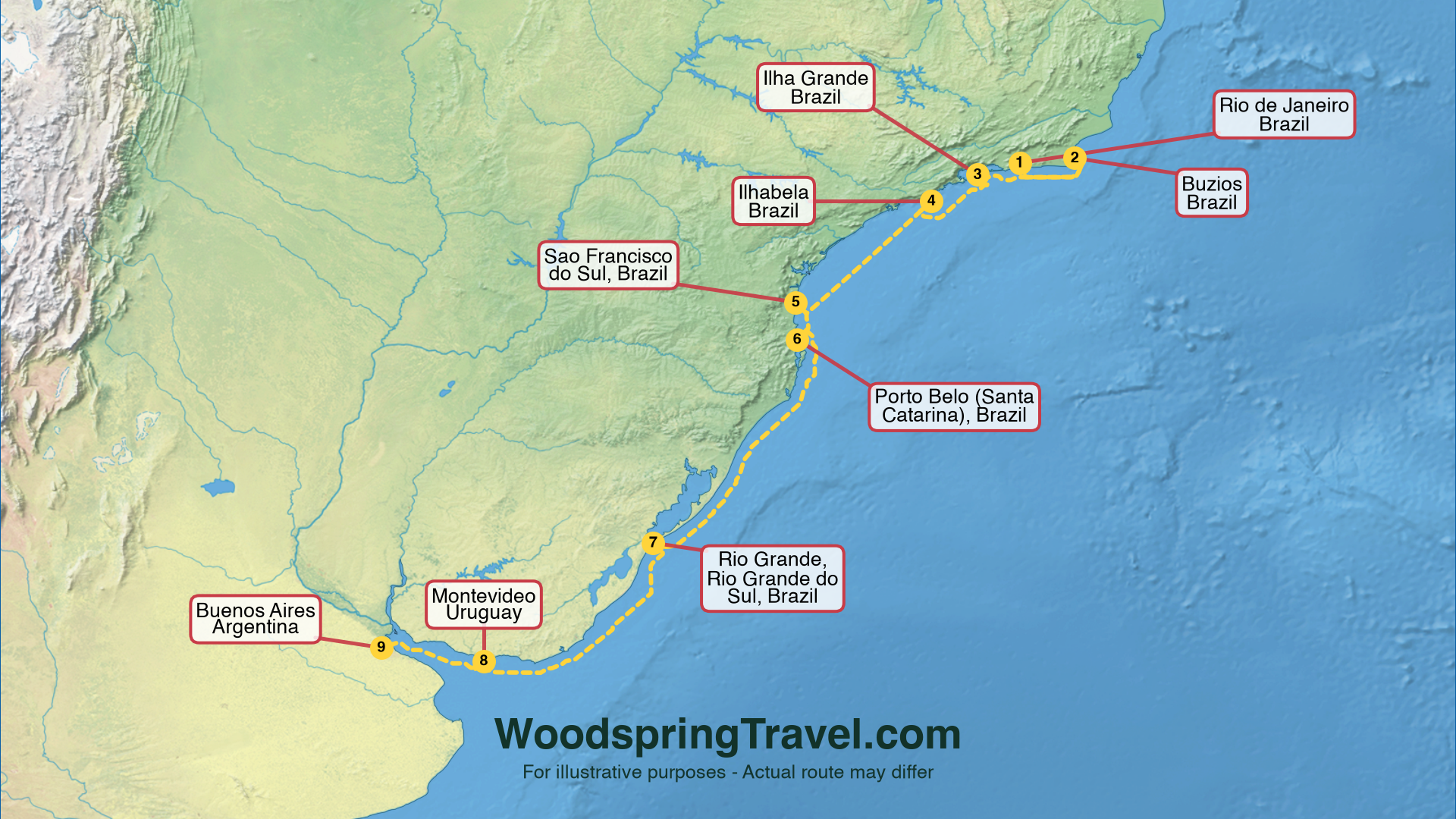 Route Illustration - Actual route may differ