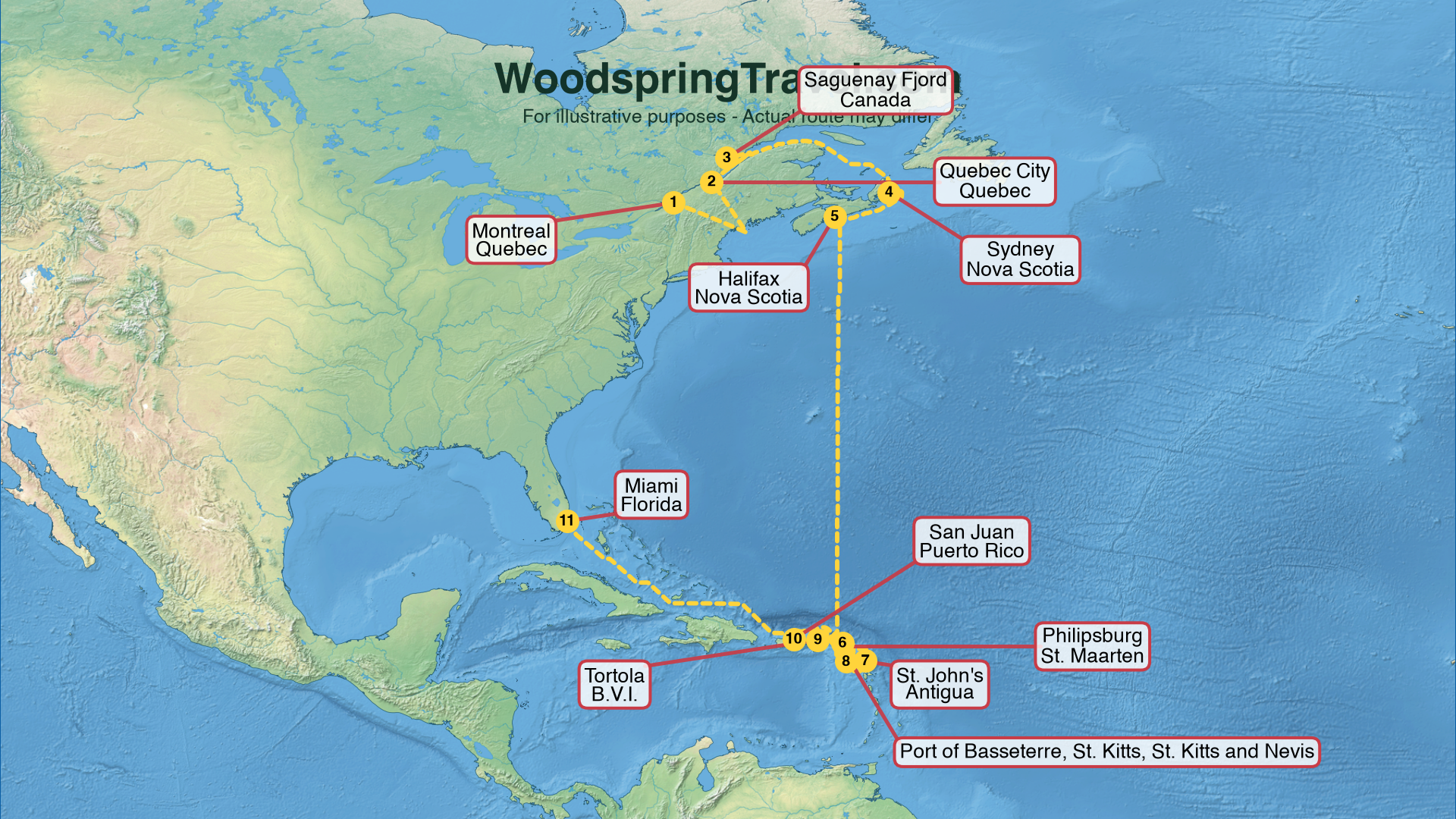 Route Illustration - Actual route may differ