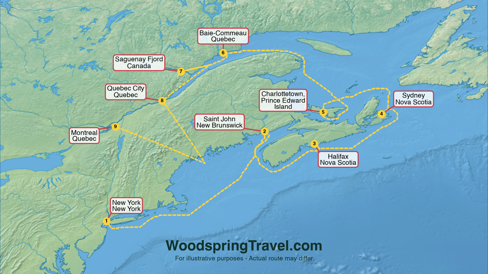 Route Illustration - Actual route may differ