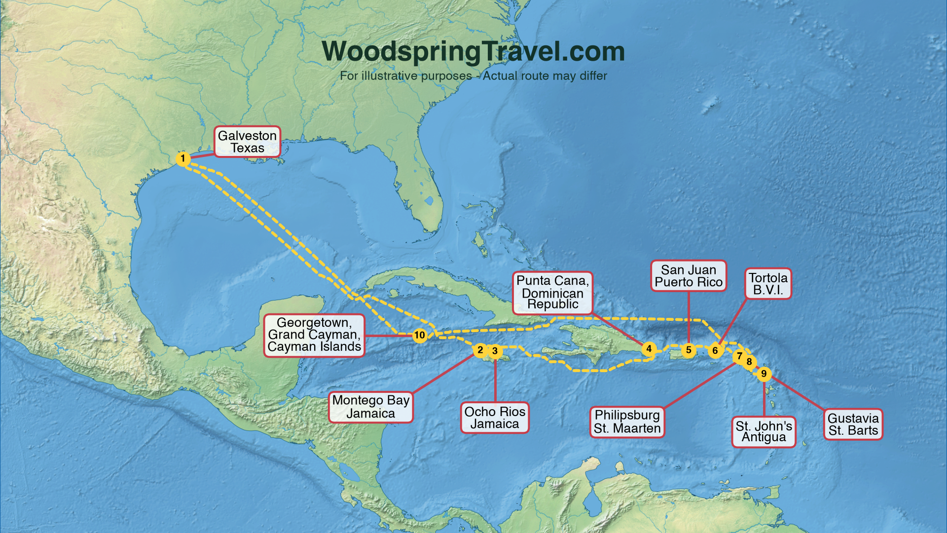 Route Illustration - Actual route may differ