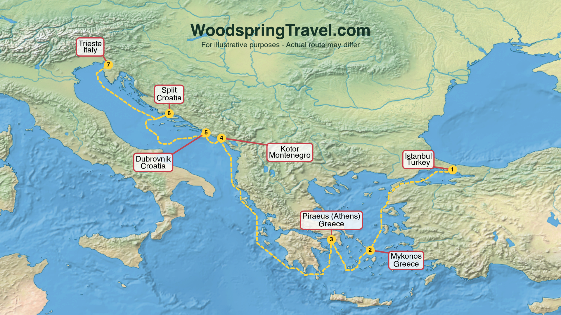 Route Illustration - Actual route may differ