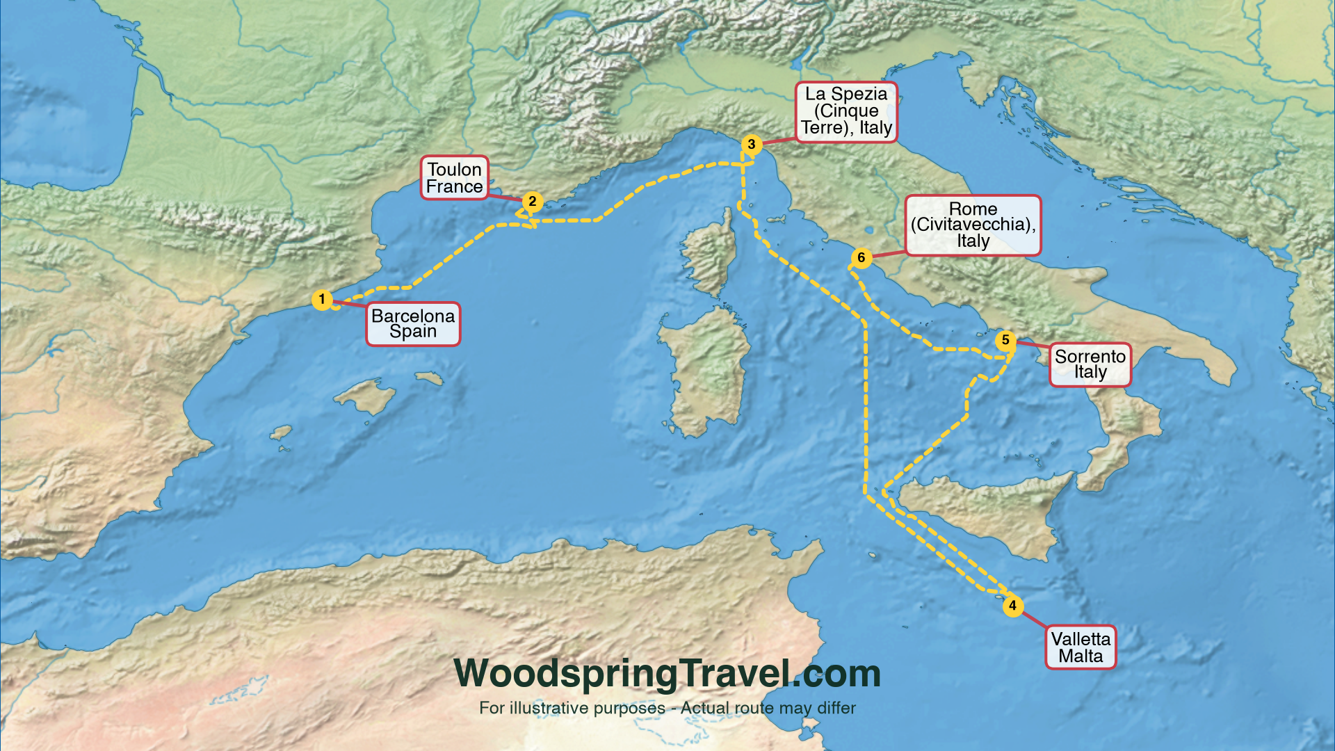 Route Illustration - Actual route may differ