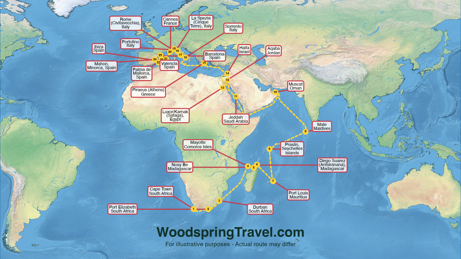 Route Illustration - Actual route may differ