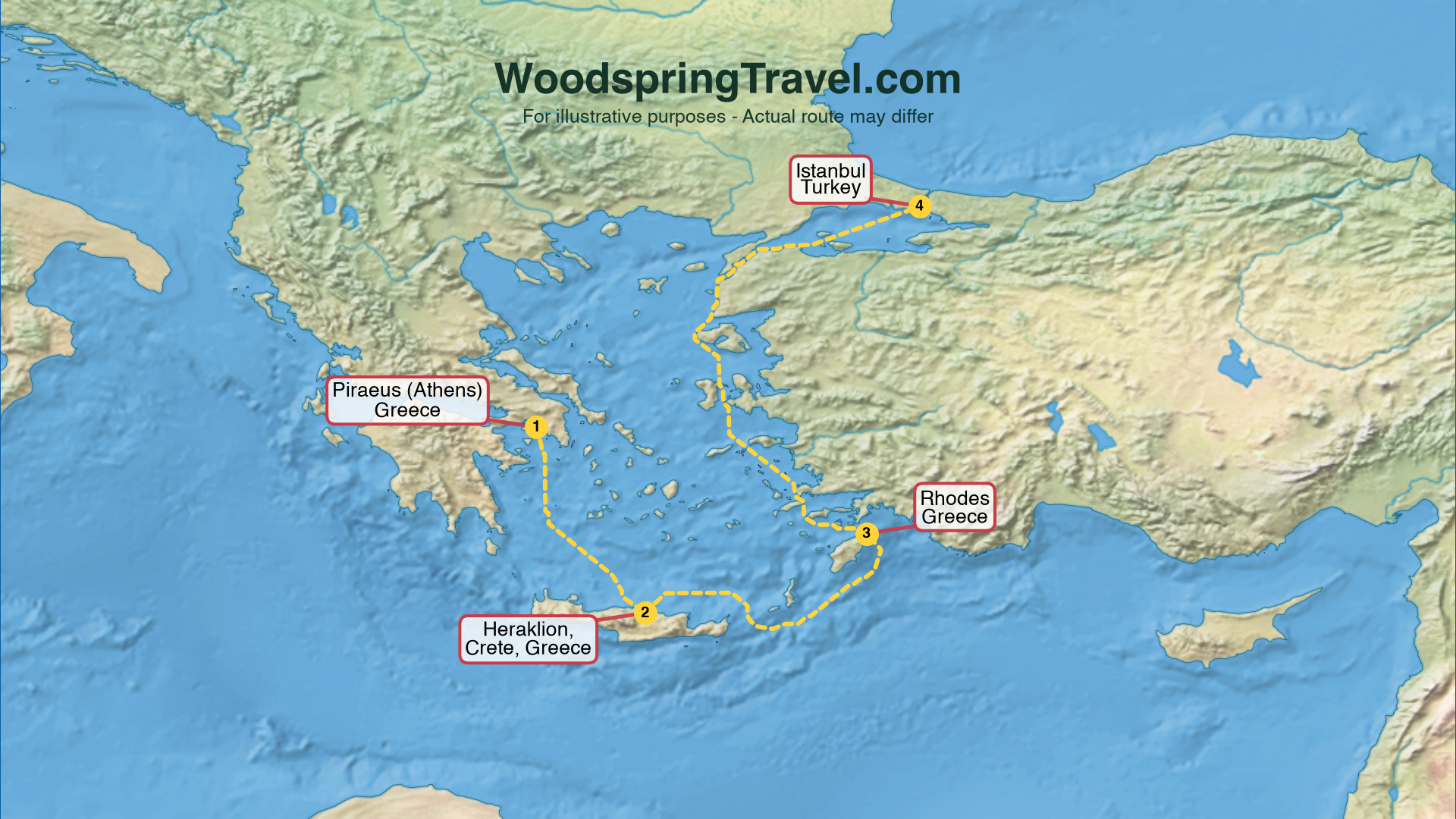 Route Illustration - Actual route may differ