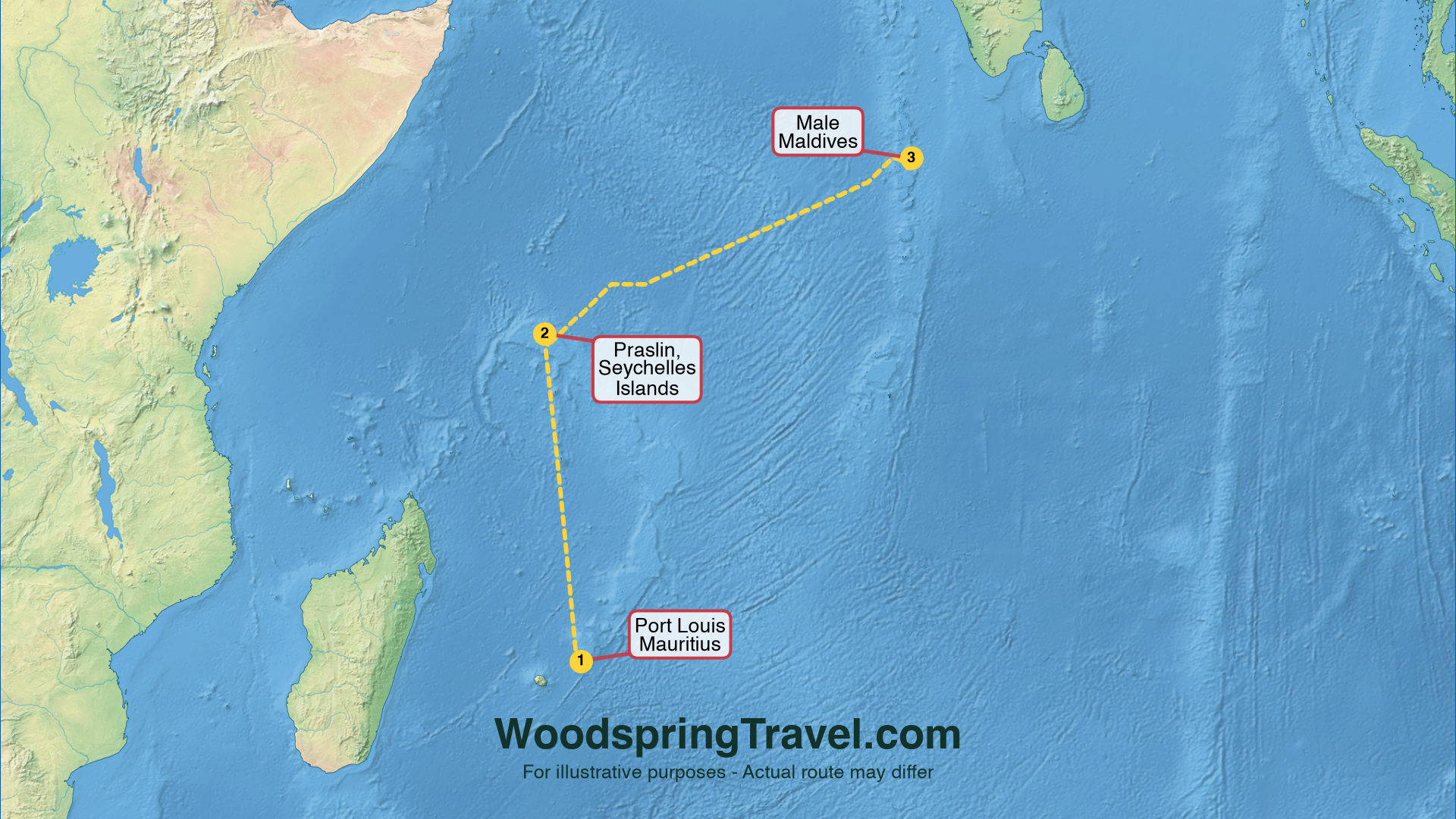 Route Illustration - Actual route may differ