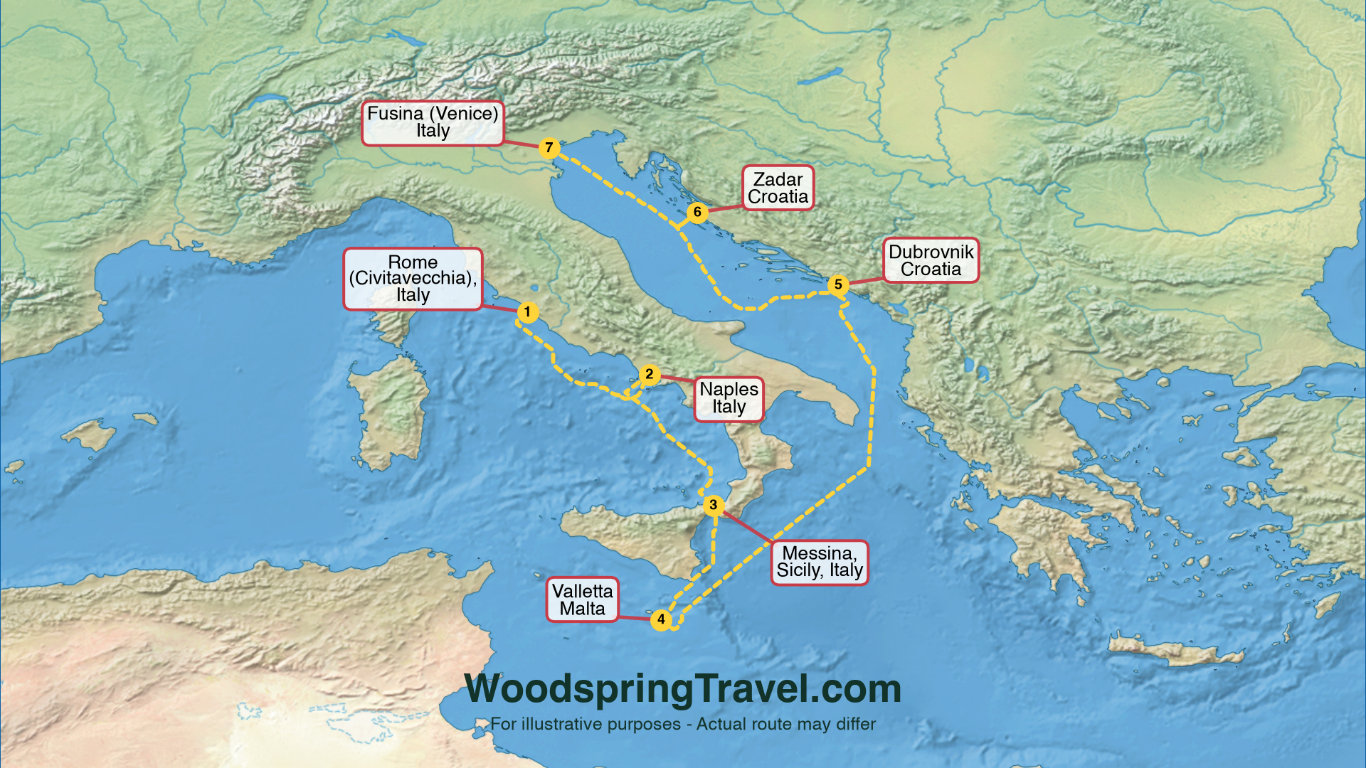 Route Illustration - Actual route may differ