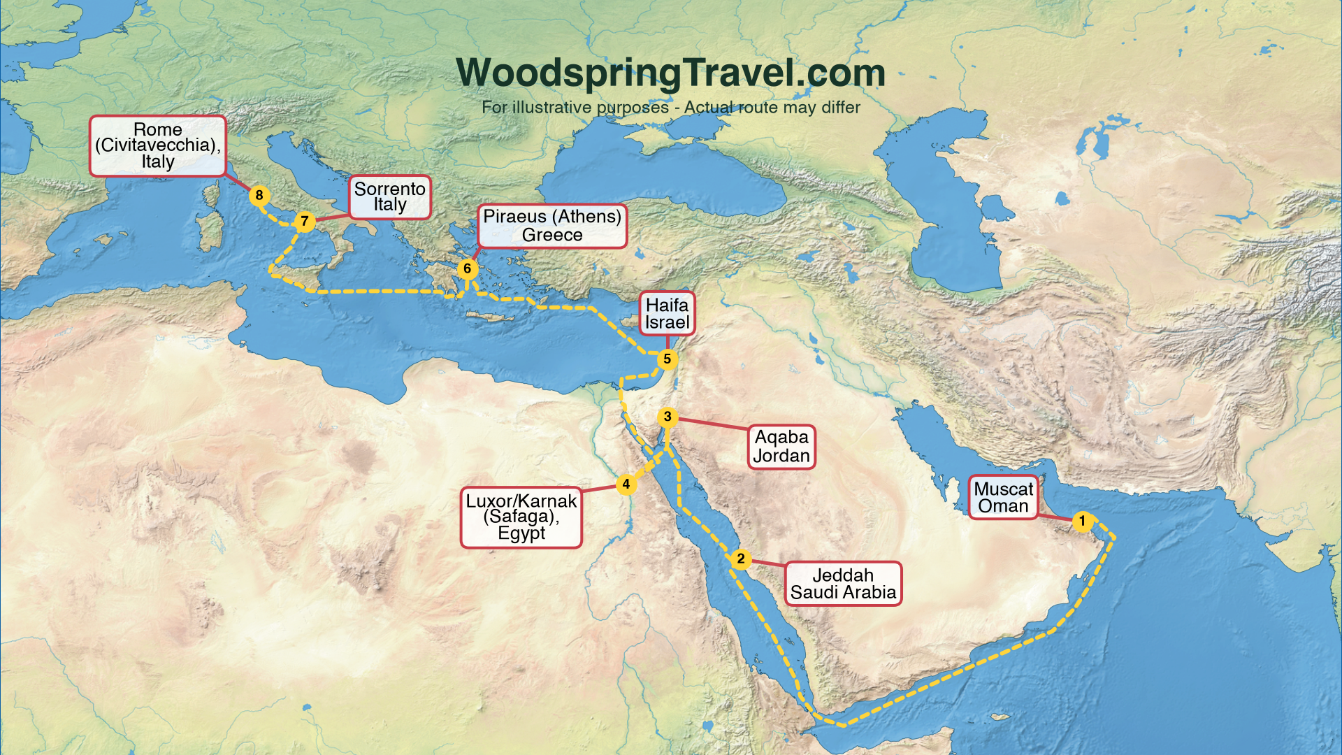 Route Illustration - Actual route may differ