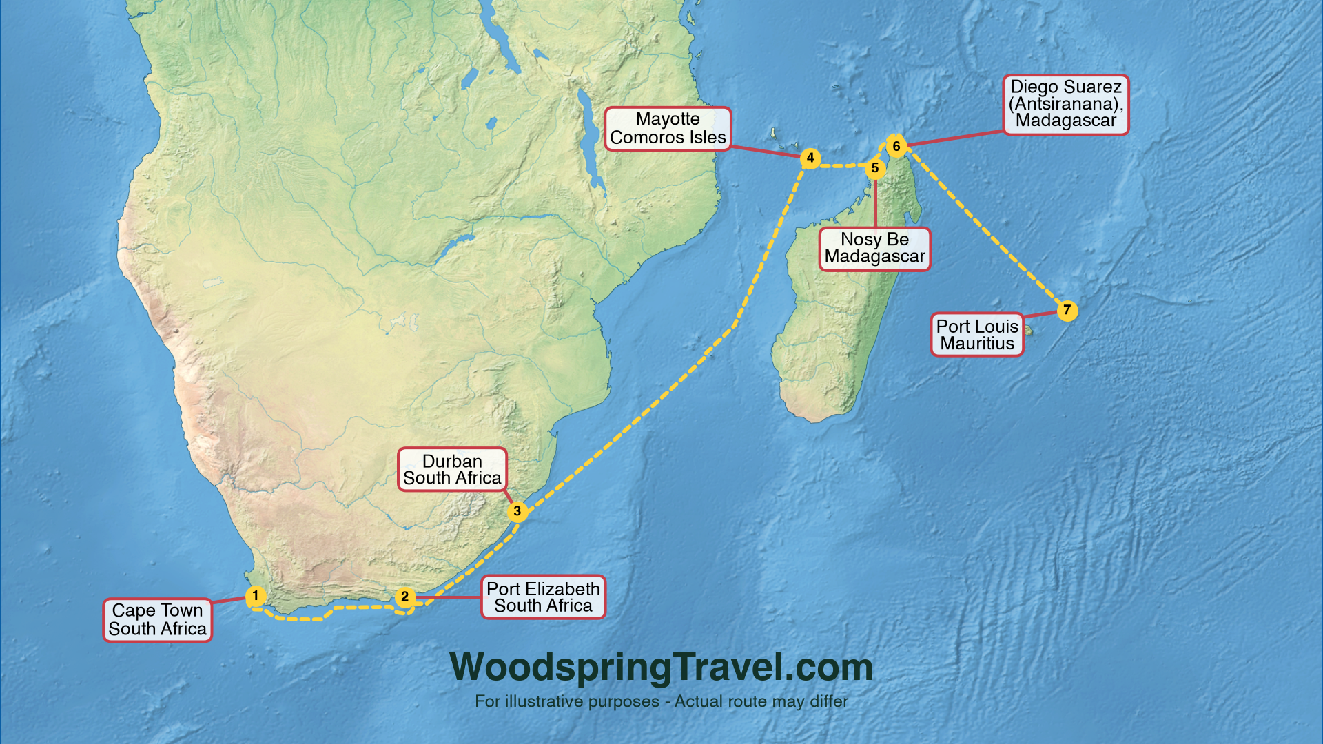 Route Illustration - Actual route may differ