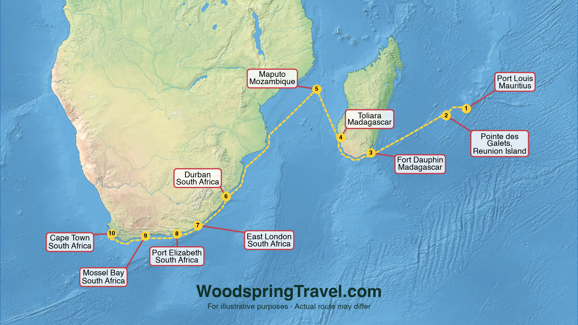 Route Illustration - Actual route may differ Route Illustration - Actual route may differ