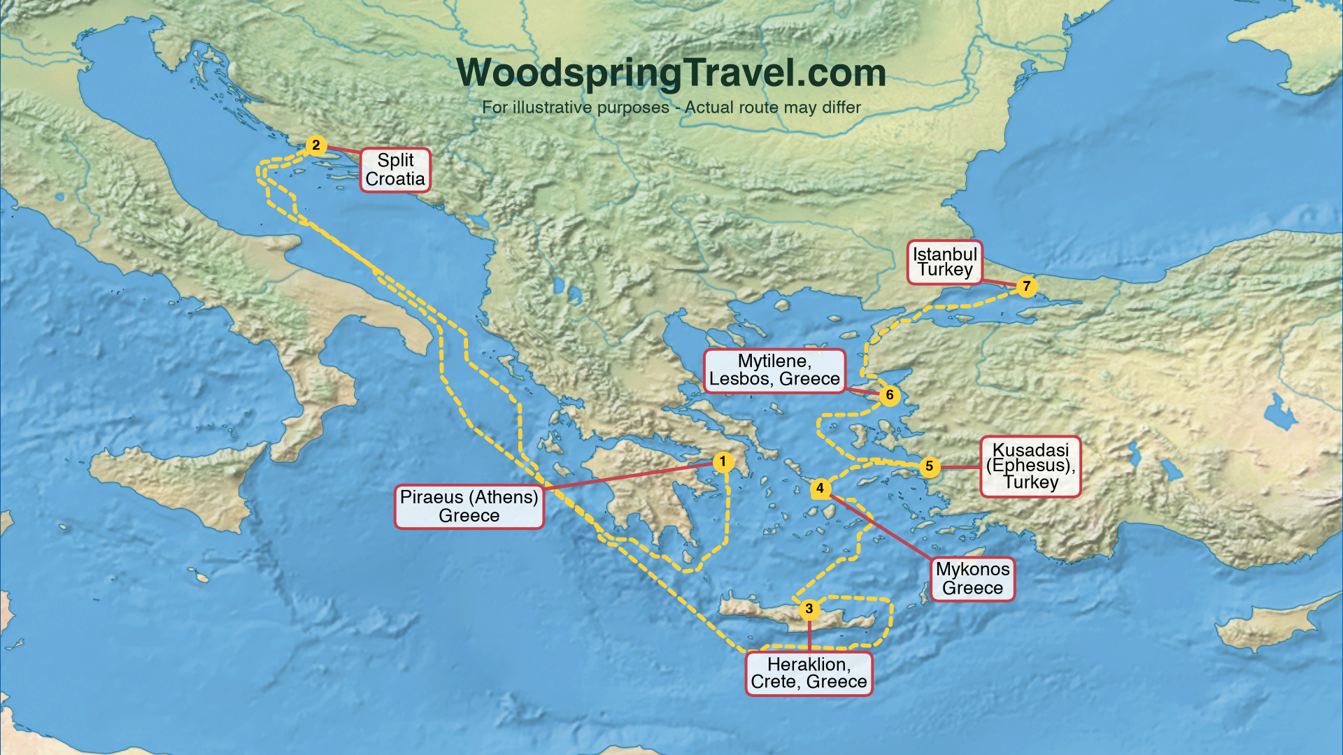 Route Illustration - Actual route may differ