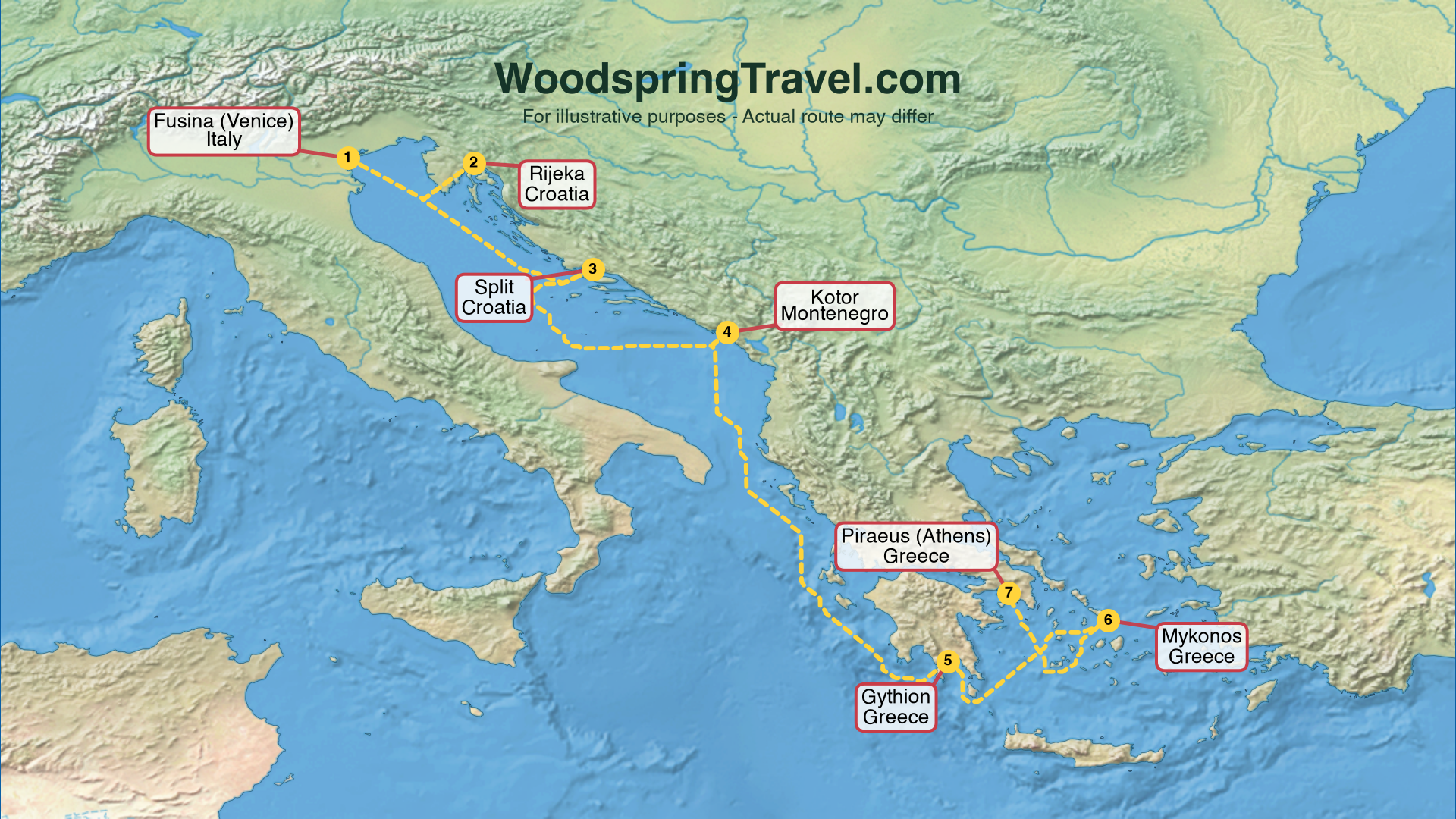 Route Illustration - Actual route may differ