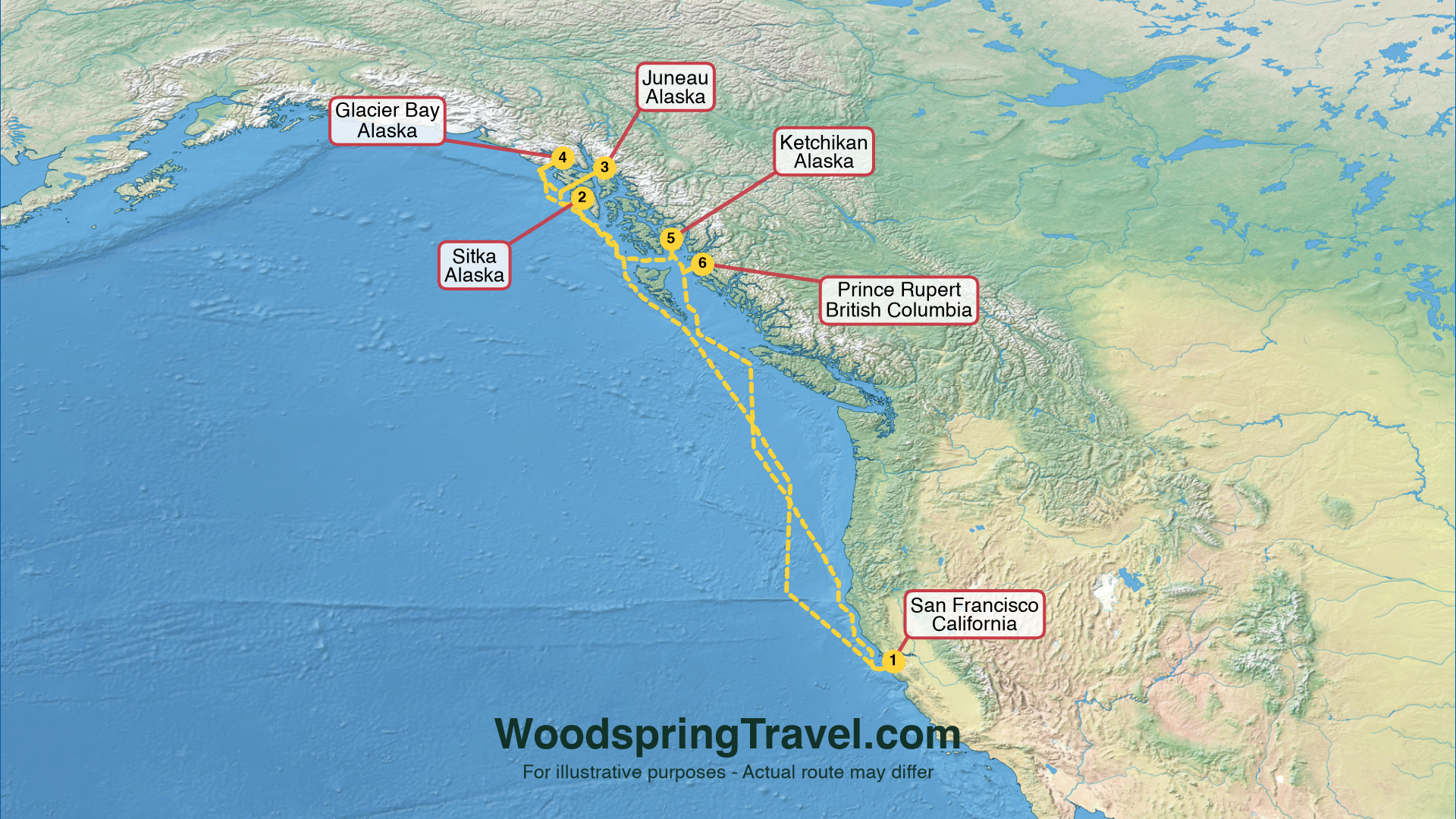 Route Illustration - Actual route may differ
