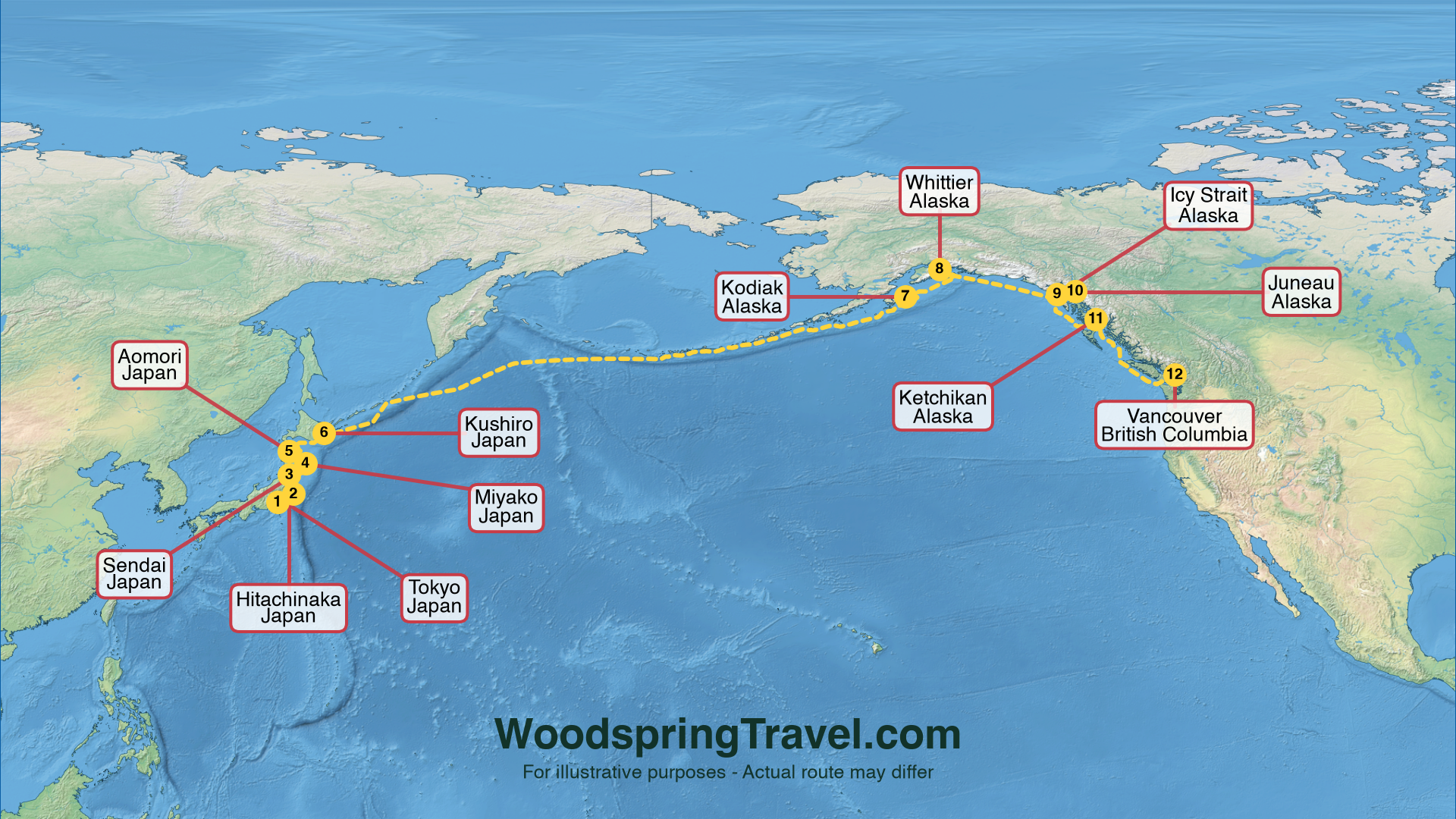 Route Illustration - Actual route may differ