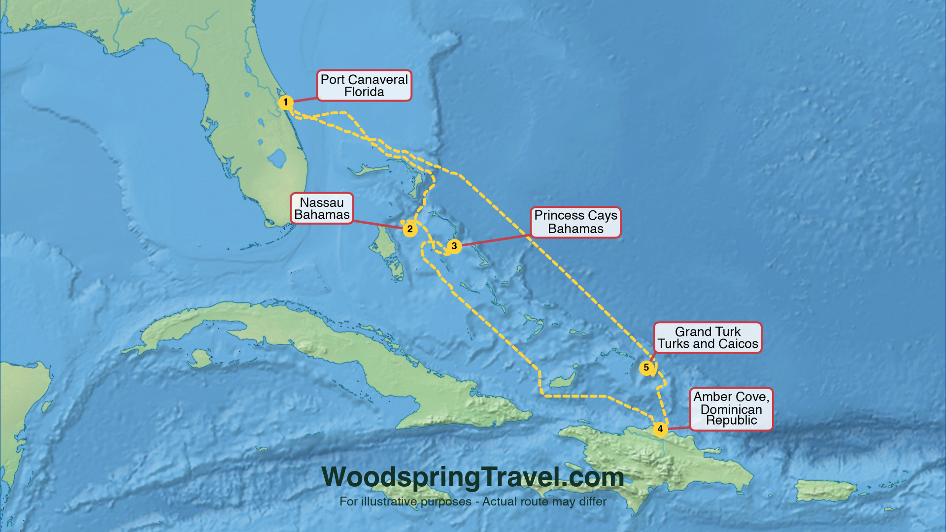 Route Illustration - Actual route may differ