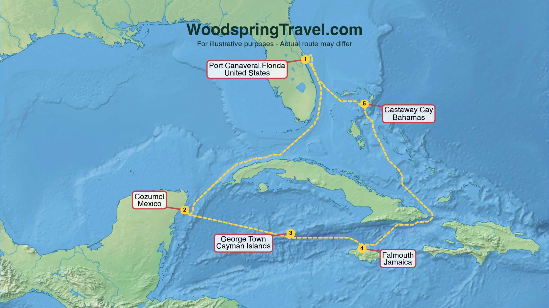 Route Illustration - Actual route may differ