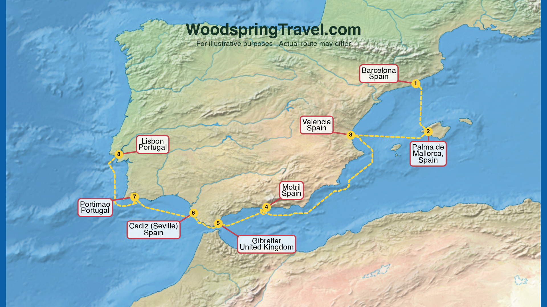 Route Illustration - Actual route may differ