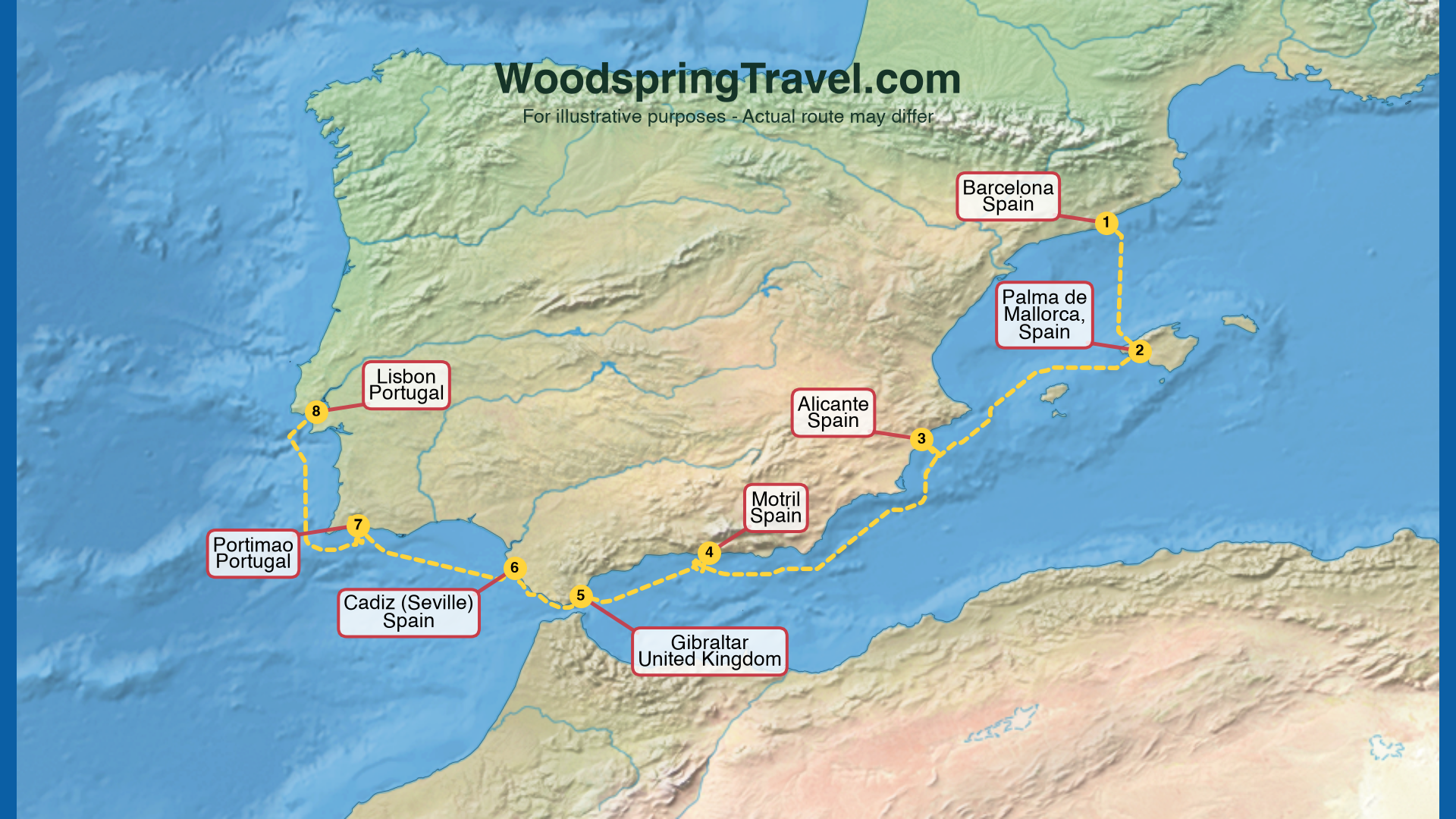 Route Illustration - Actual route may differ