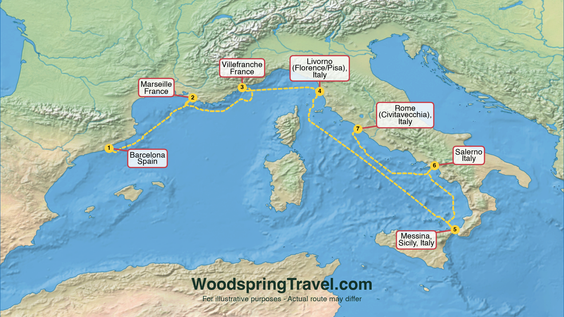 Route Illustration - Actual route may differ