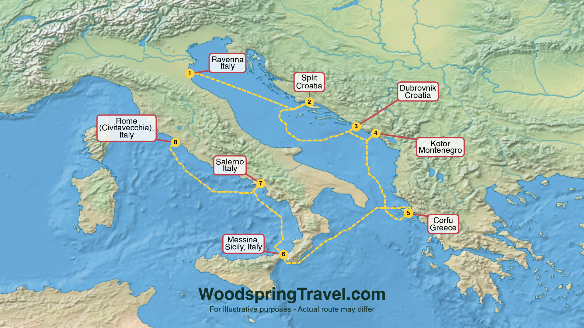 Route Illustration - Actual route may differ Route Illustration - Actual route may differ