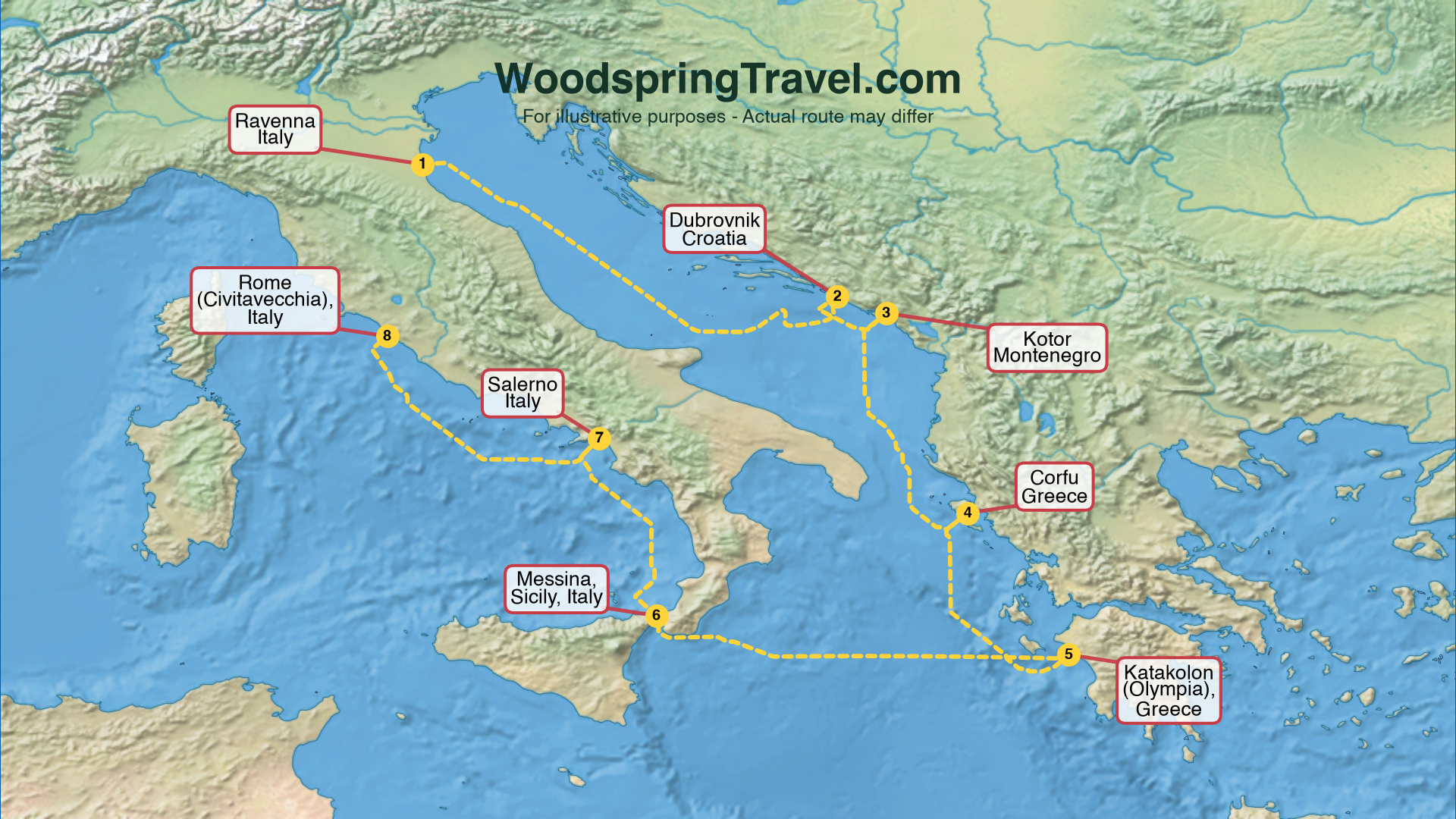 Route Illustration - Actual route may differ Route Illustration - Actual route may differ