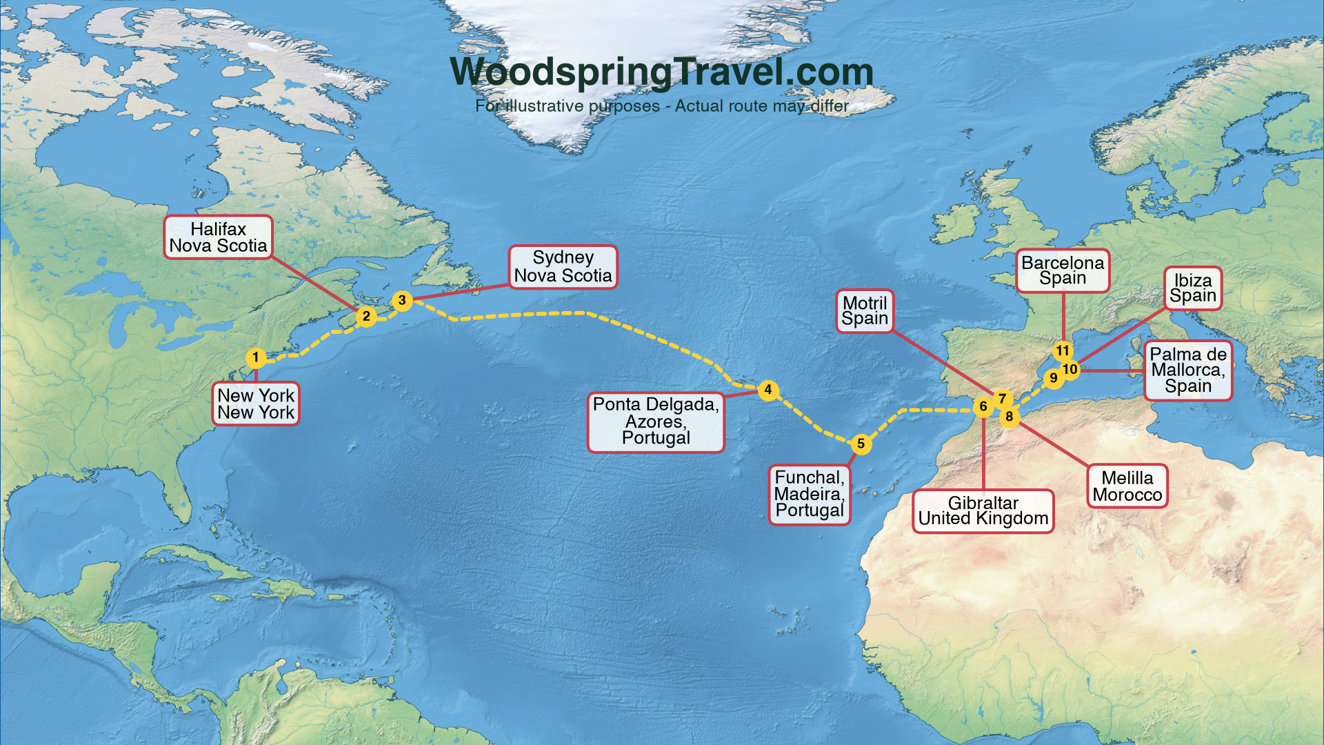 Route Illustration - Actual route may differ