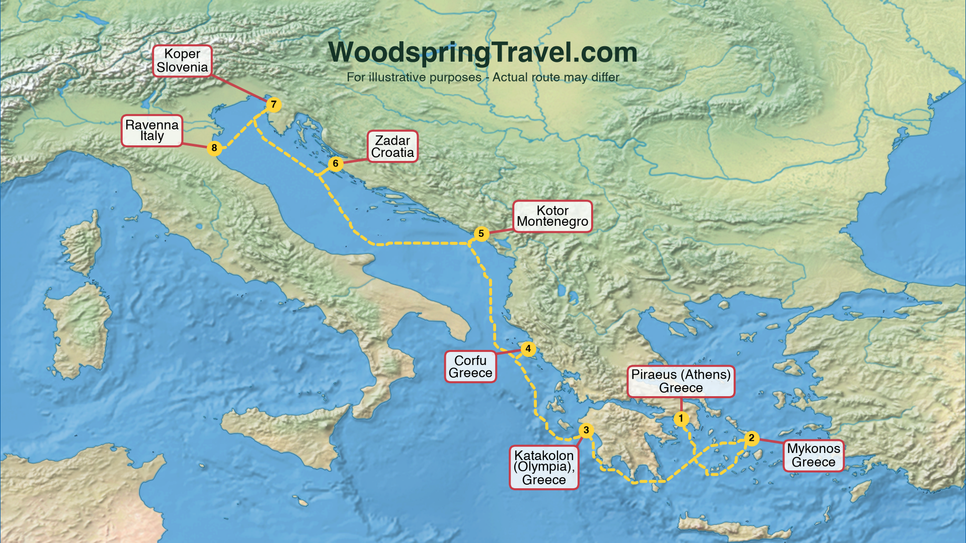 Route Illustration - Actual route may differ
