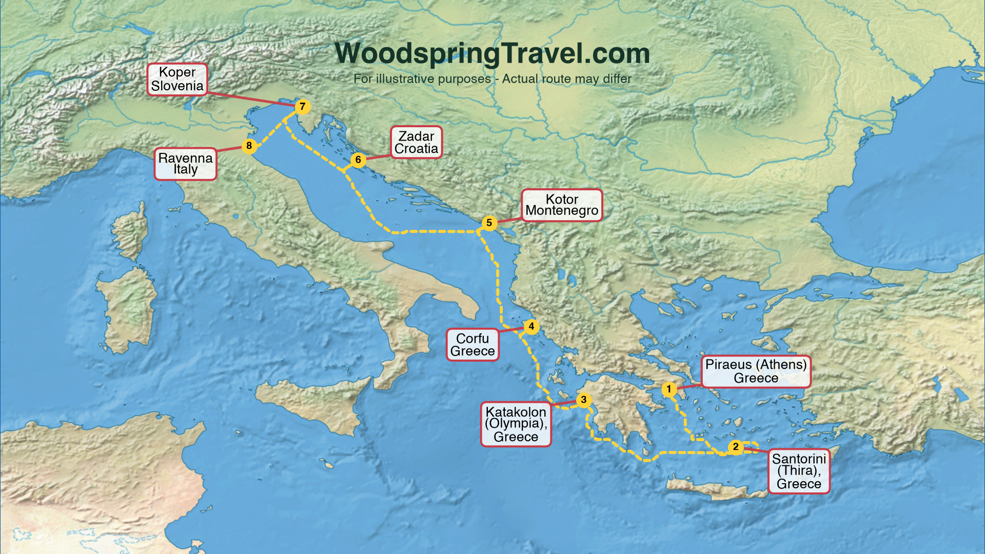 Route Illustration - Actual route may differ