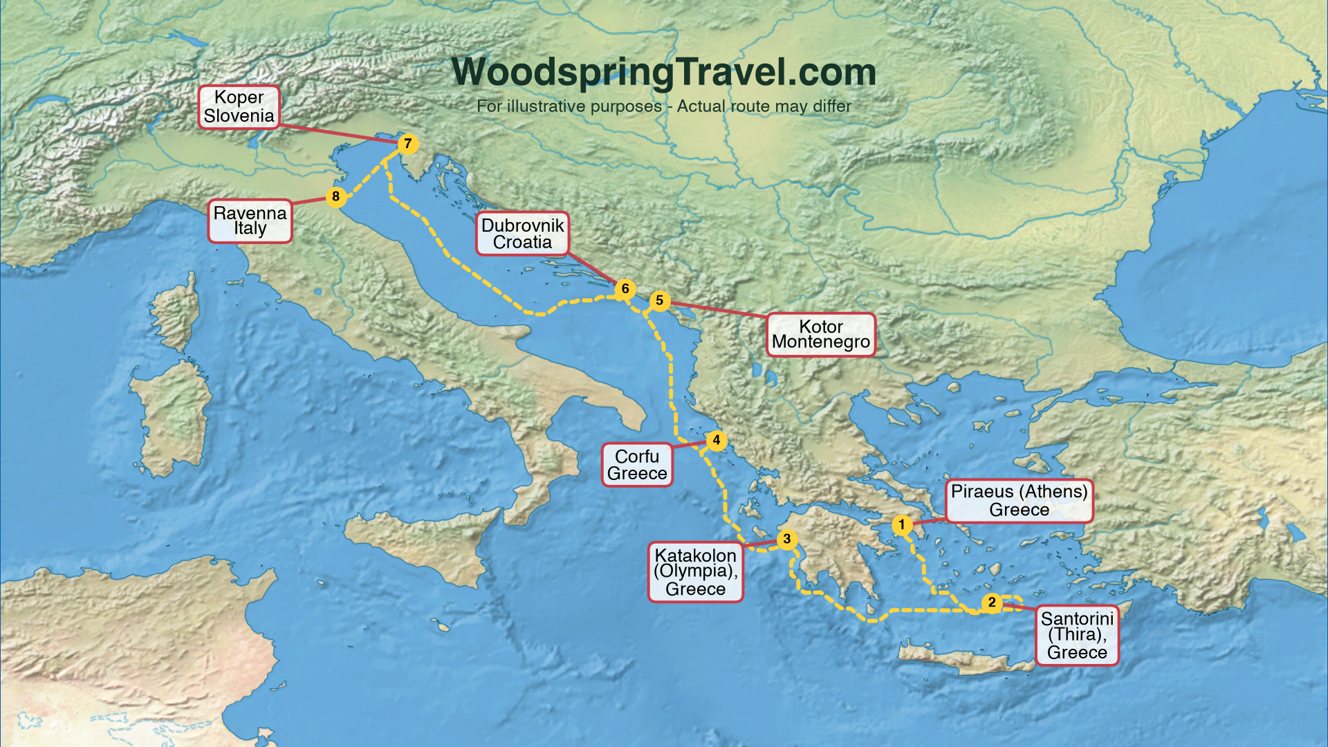 Route Illustration - Actual route may differ