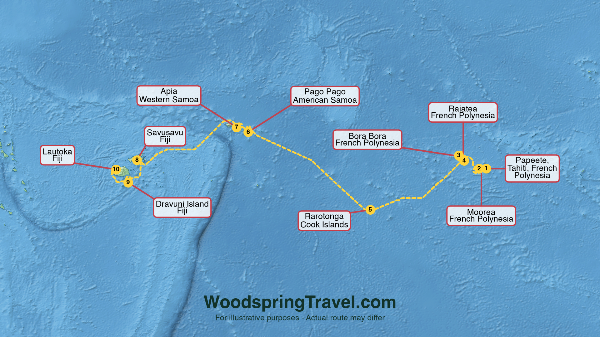 Route Illustration - Actual route may differ