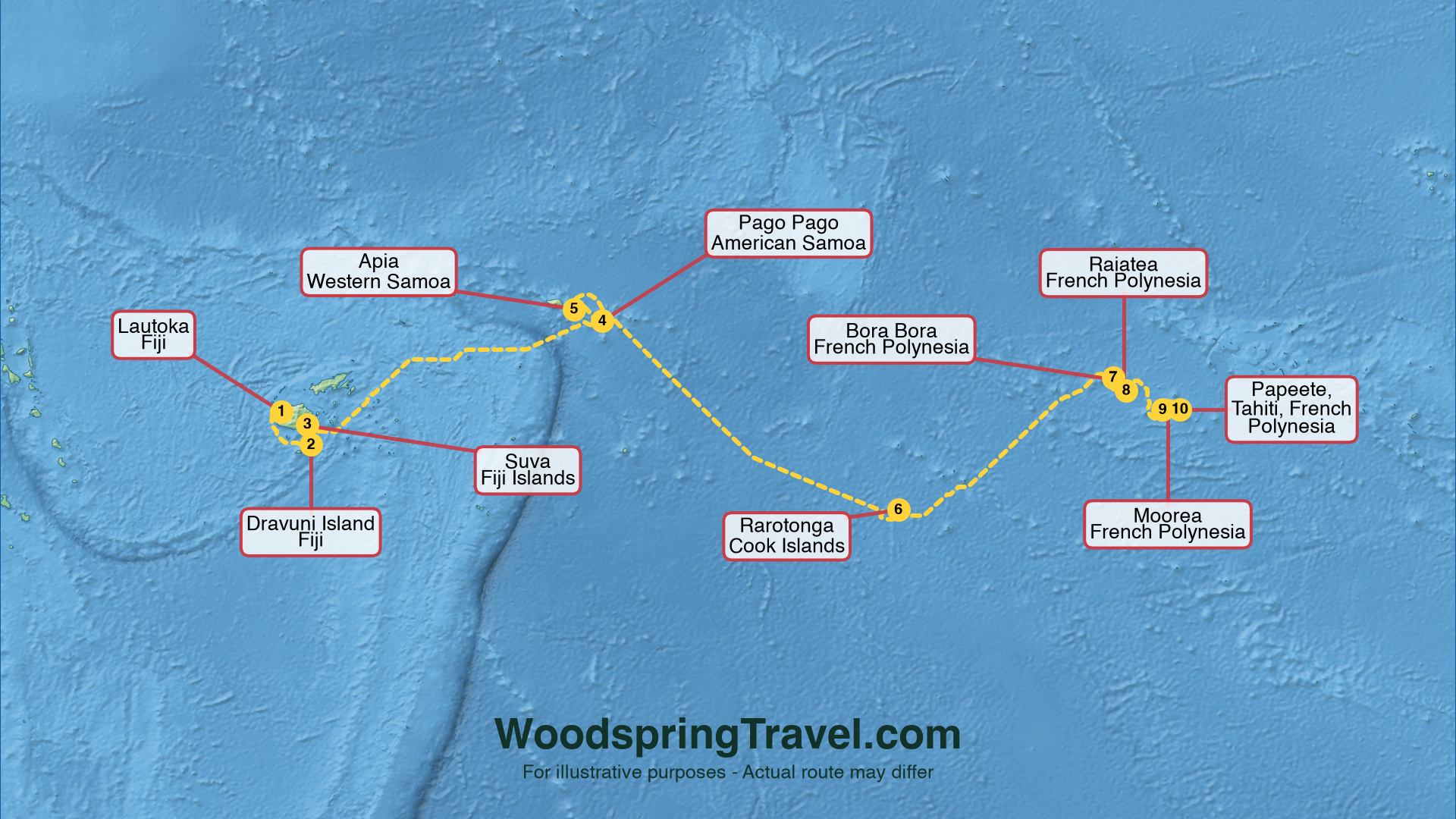 Route Illustration - Actual route may differ