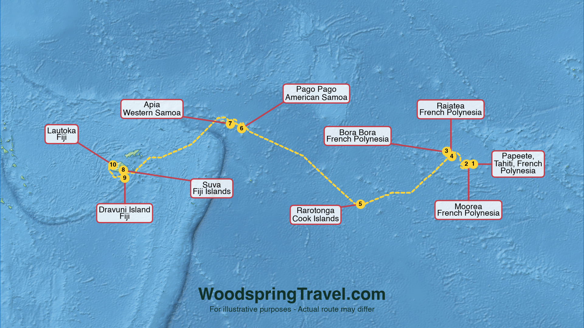 Route Illustration - Actual route may differ