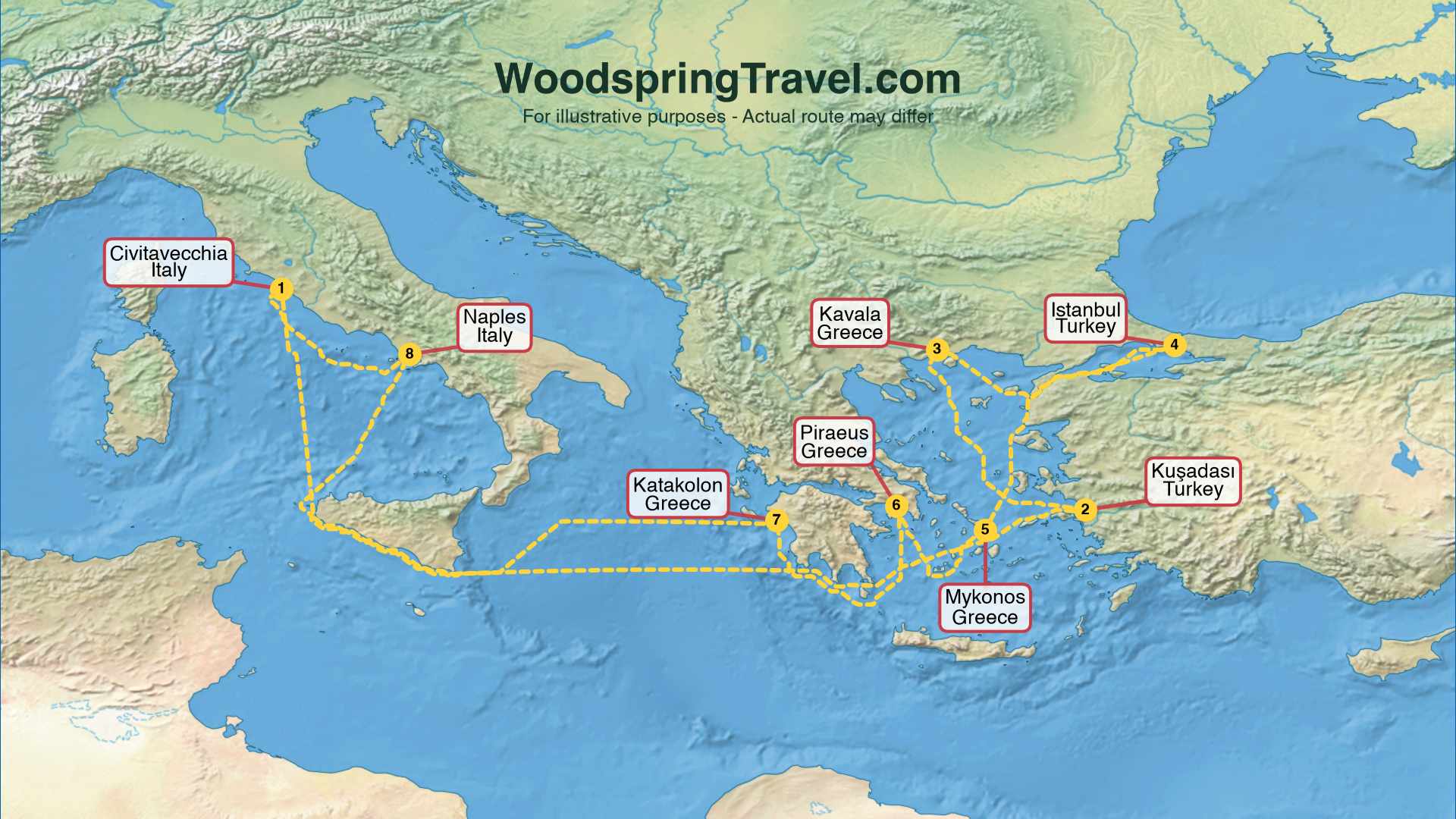 Route Illustration - Actual route may differ