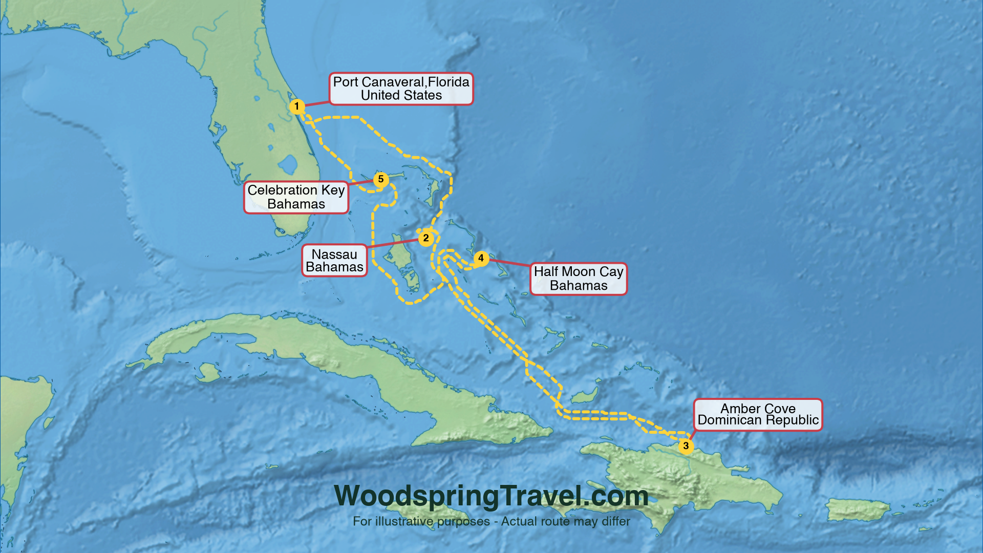 Route Illustration - Actual route may differ