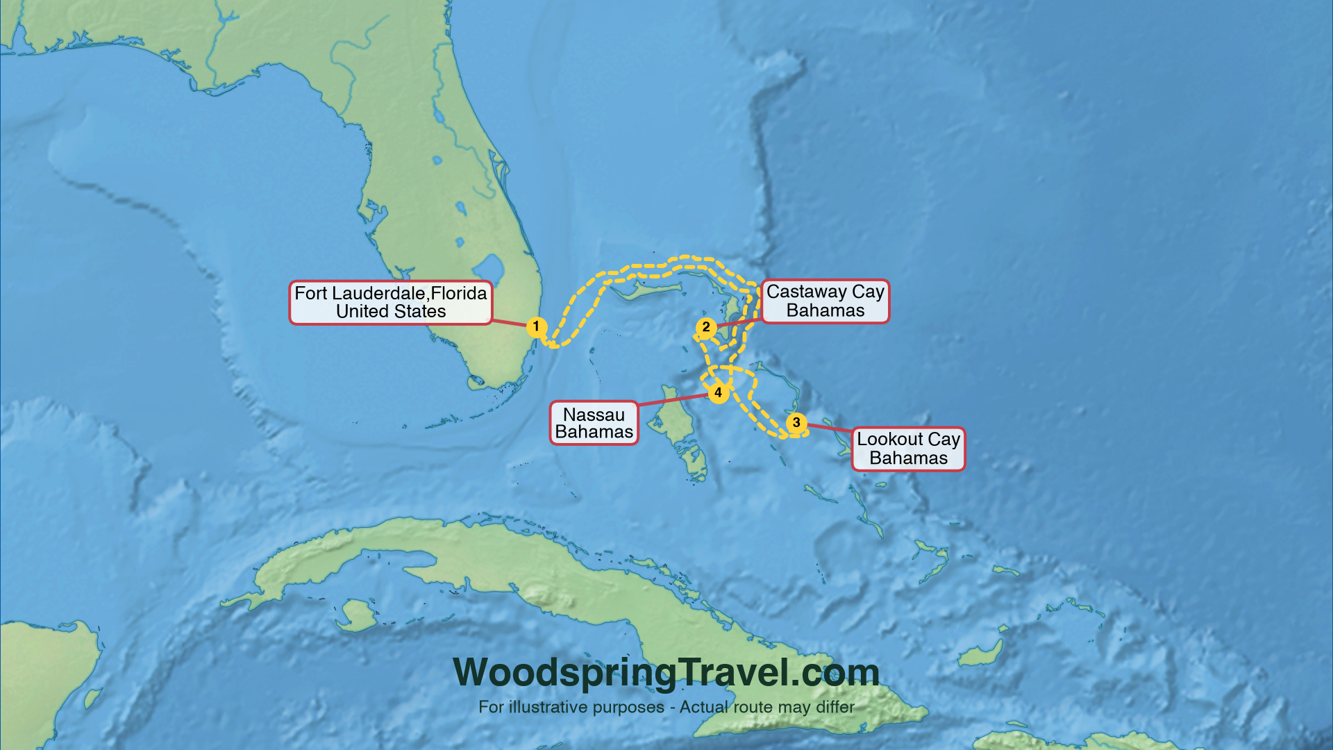 Route Illustration - Actual route may differ